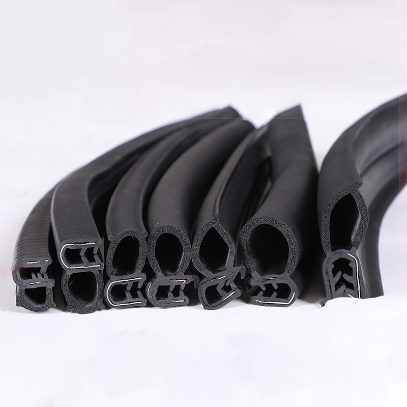 U Shape Seal Strip with Steel Insert EPDM Rubber Edge Trim for Cabinet/Machine