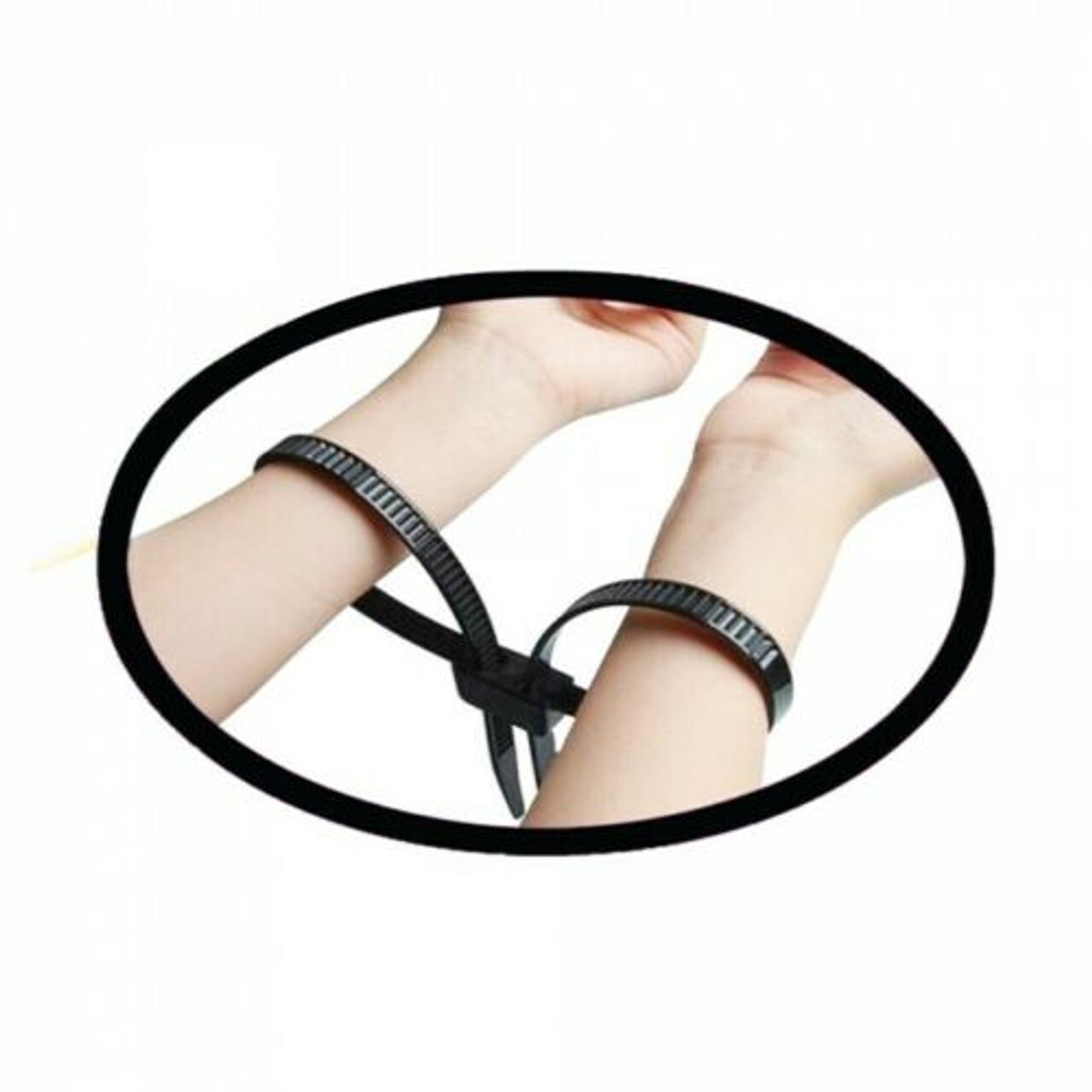 Uzi Single-Use Riot Double Cuff Restraints Black 500 Count Flex Cuffs
