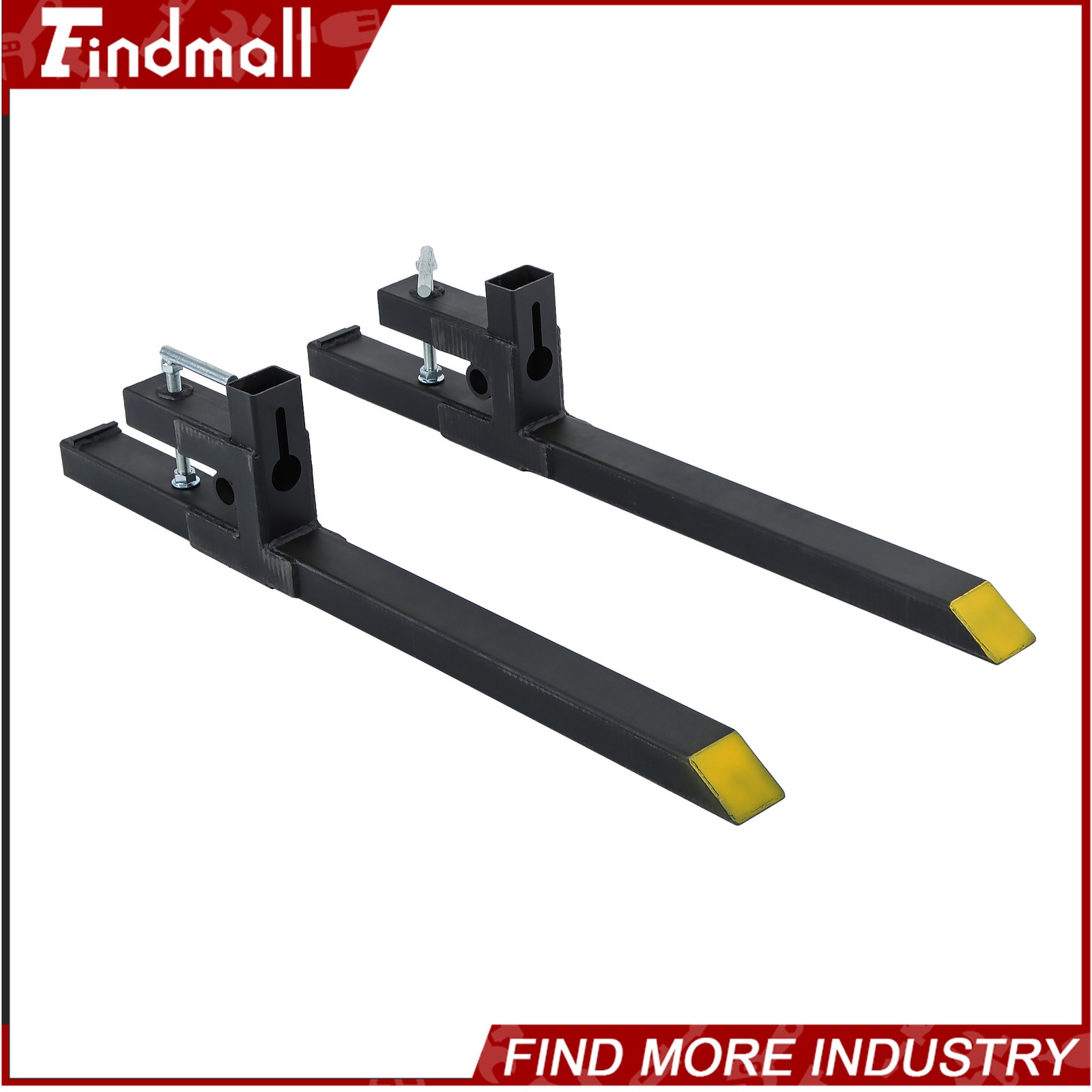 Findmall 43″ 2000lbs Clamp on Pallet Forks Tractor Forks Heavy Duty Bucket Fork