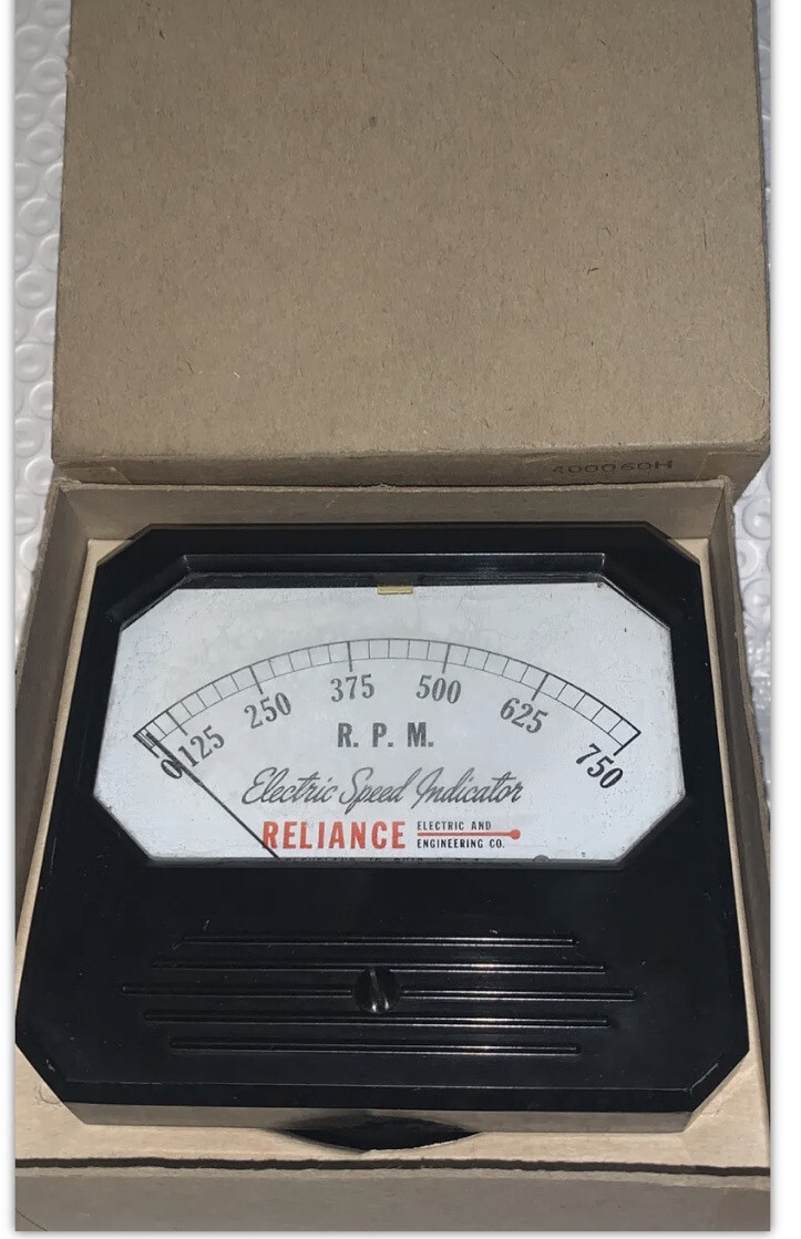 VTG Reliance C739F – 0-750 RPM Electric Speed Indicator New Open Box