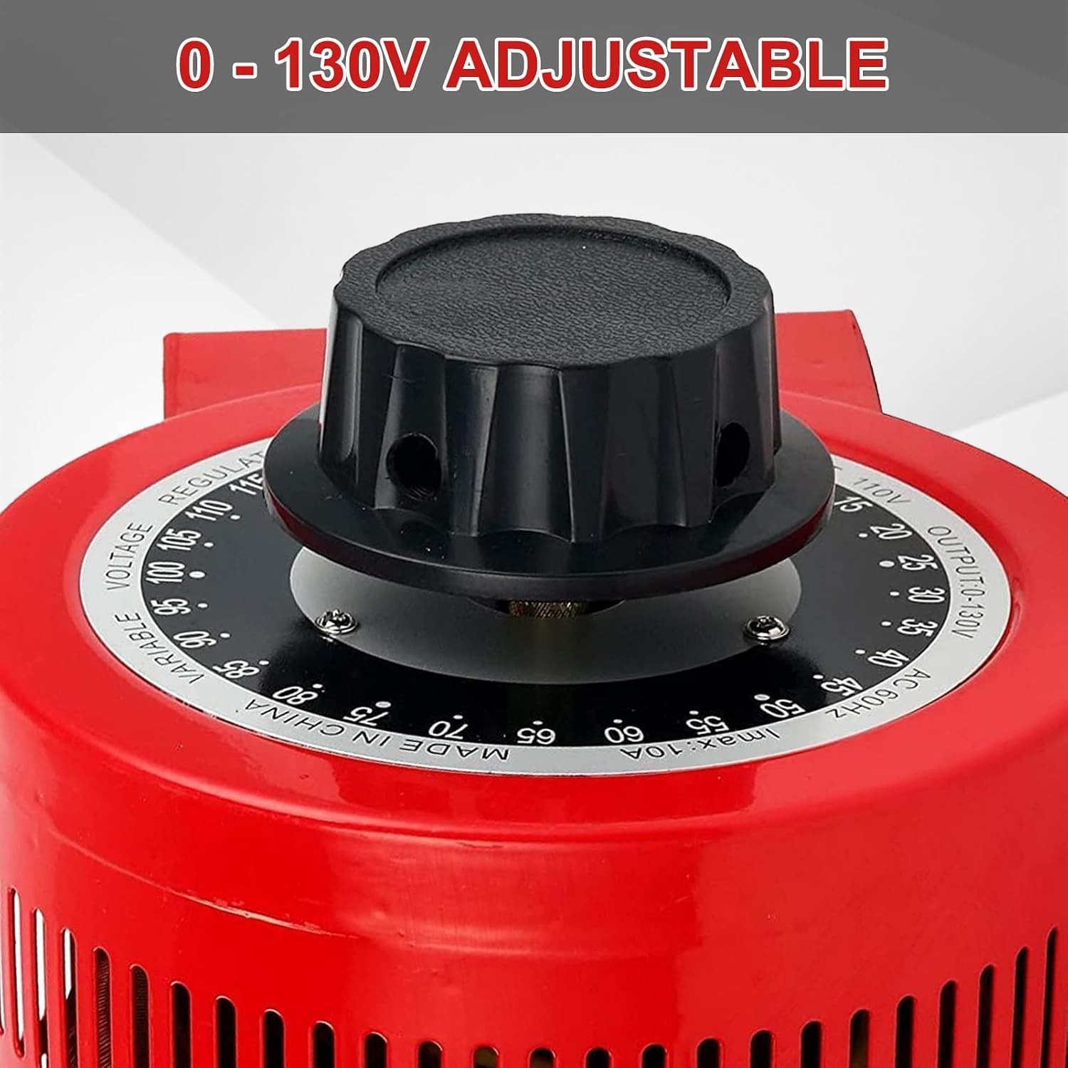 Variac Transformer 500VA, 5Amp, 110V Input, 0–130V Output