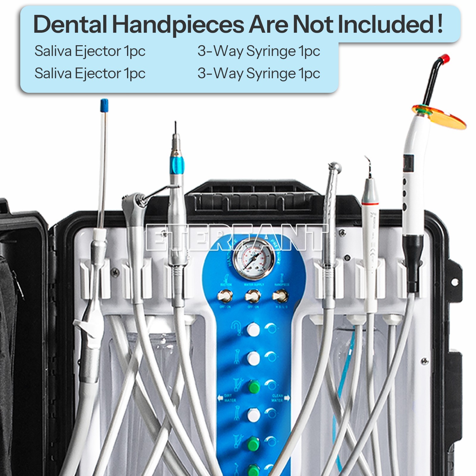 Dental Unit System with Built-in Air Compressor/Curing Light Ultrasonic Scales