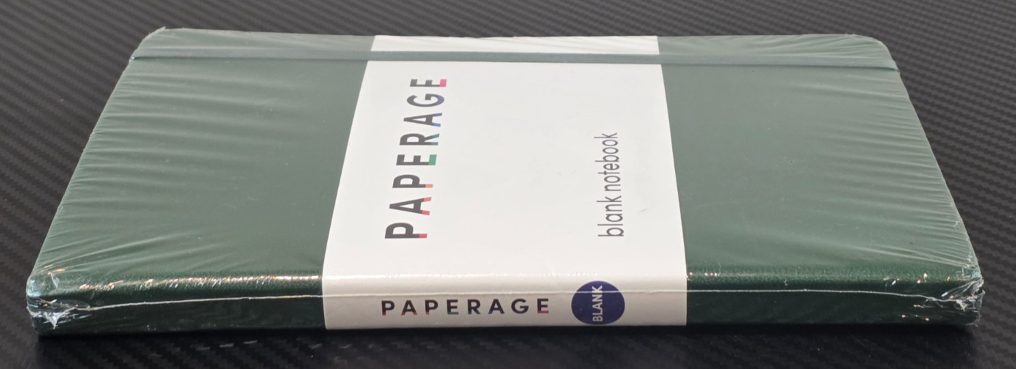 PAPERAGE Blank Journal Notebook Black 160 Pages 5.7 » x 8″ Green