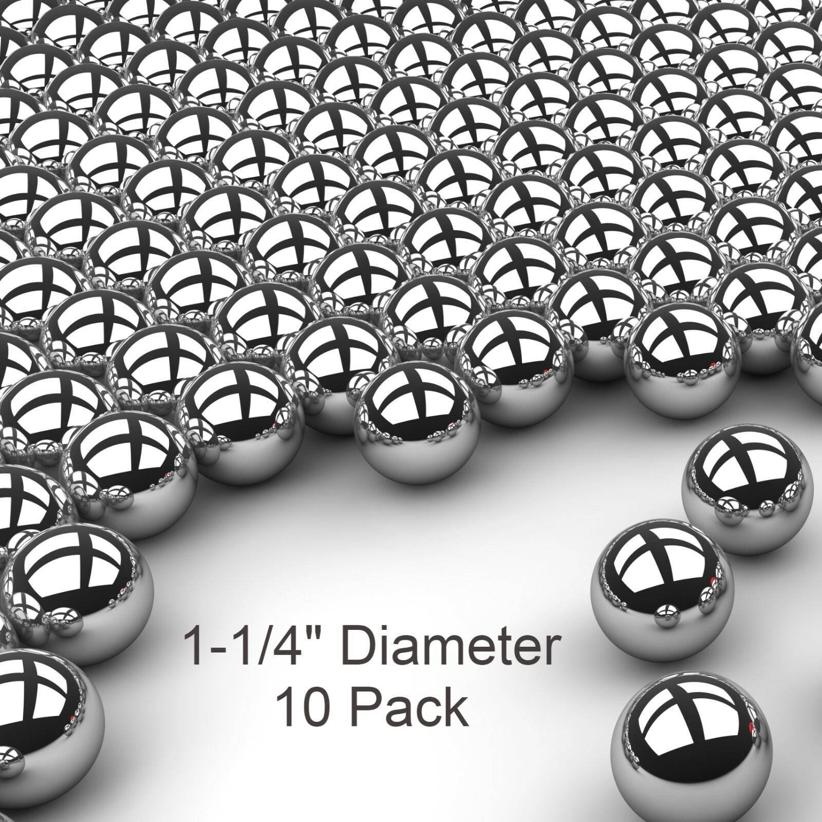 Ten 1-1/4″ Inch Large Paracord Monkey Fist Steel Bearing Balls Tactical Cores