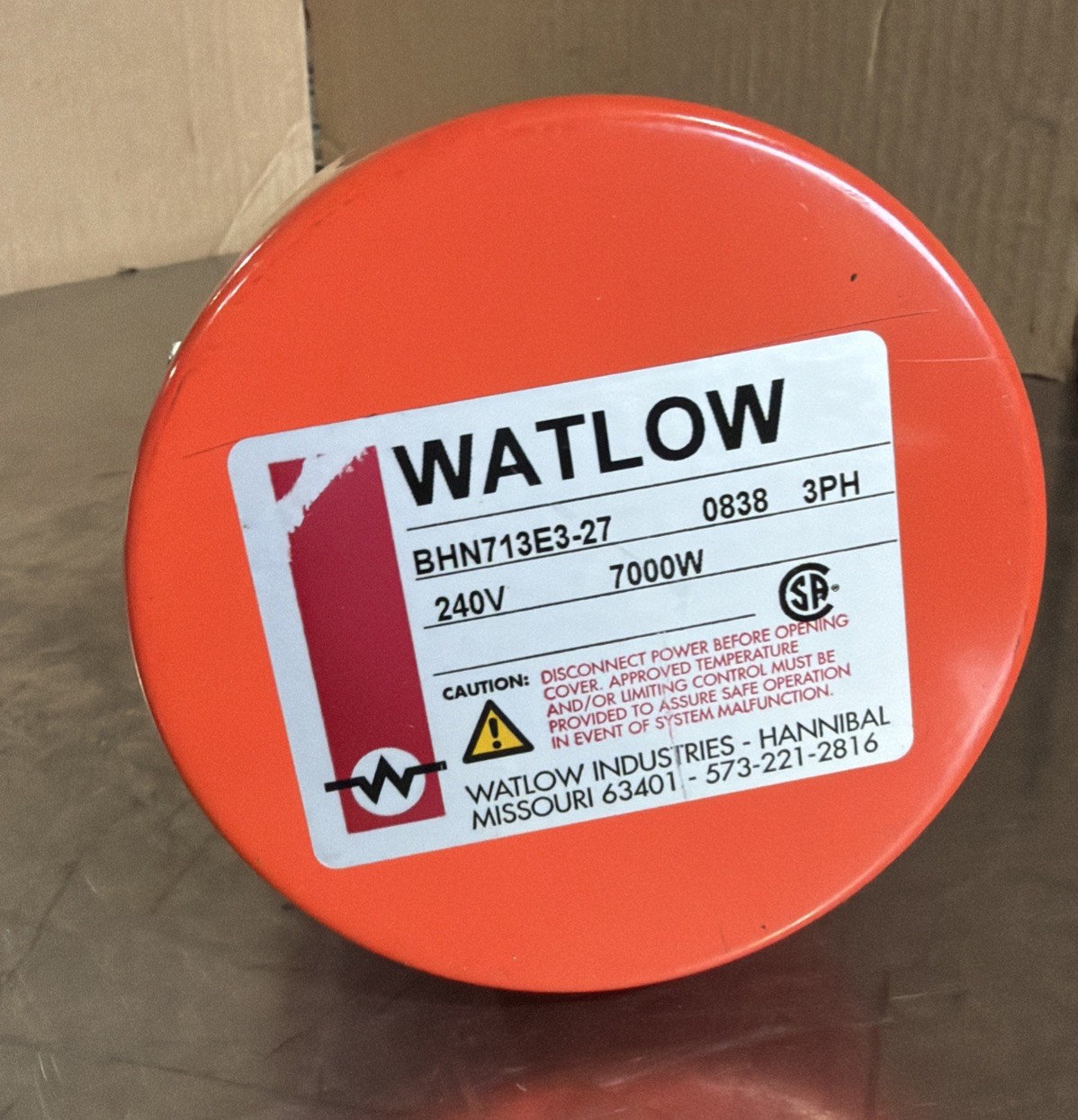 Watlow BHN713E3-27 Immersion Heater 13-1/4in 7000w 240v-ac Nos Surplus