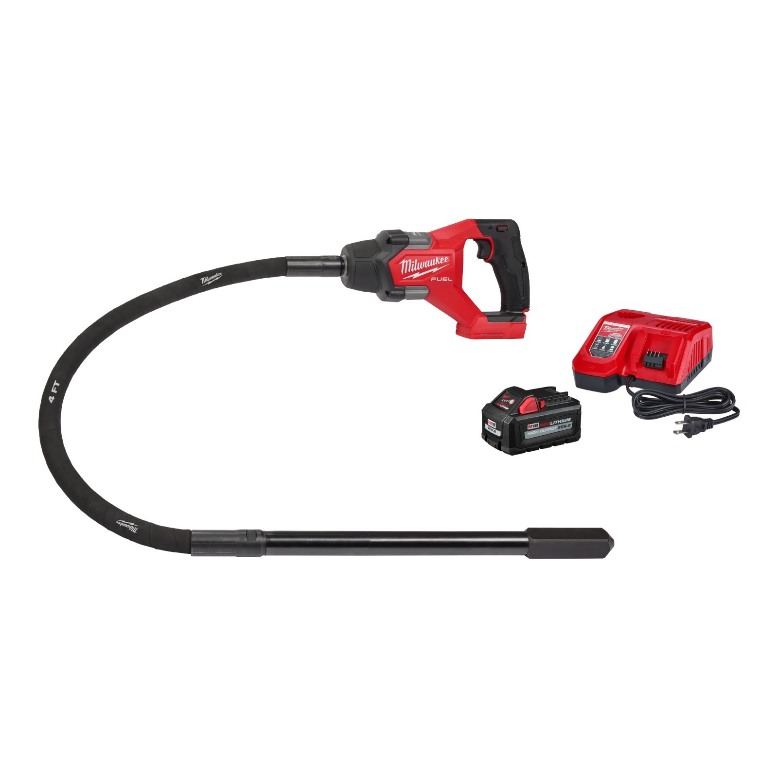 Milwaukee 2910-21 M18 FUEL™ 4′ Concrete Pencil Vibrator Kit