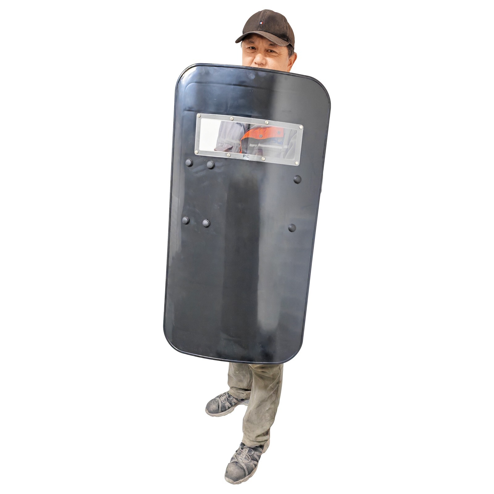 Hand-Held Anti-riot Shield with Foldable Grip Security Protection Anti Impact