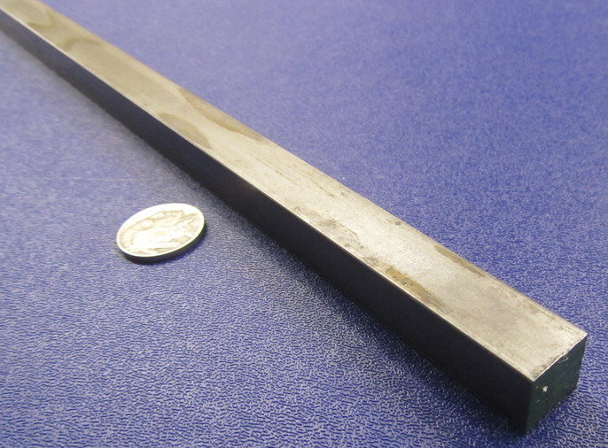 12L14 Square Carbon Steel Bars, 9/16″ Square x 4 Ft Length