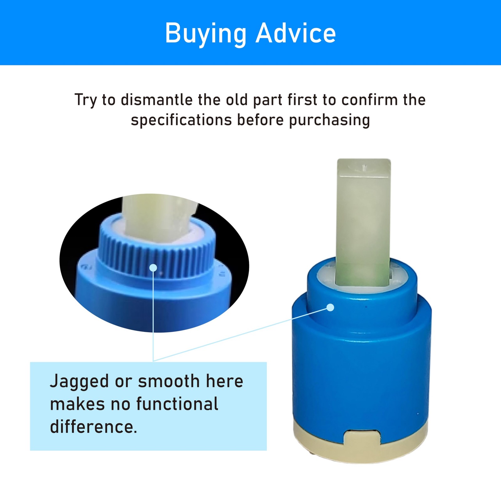 25mm Ceramic Cartridge, Single Handle Faucet Cartridges for Blue