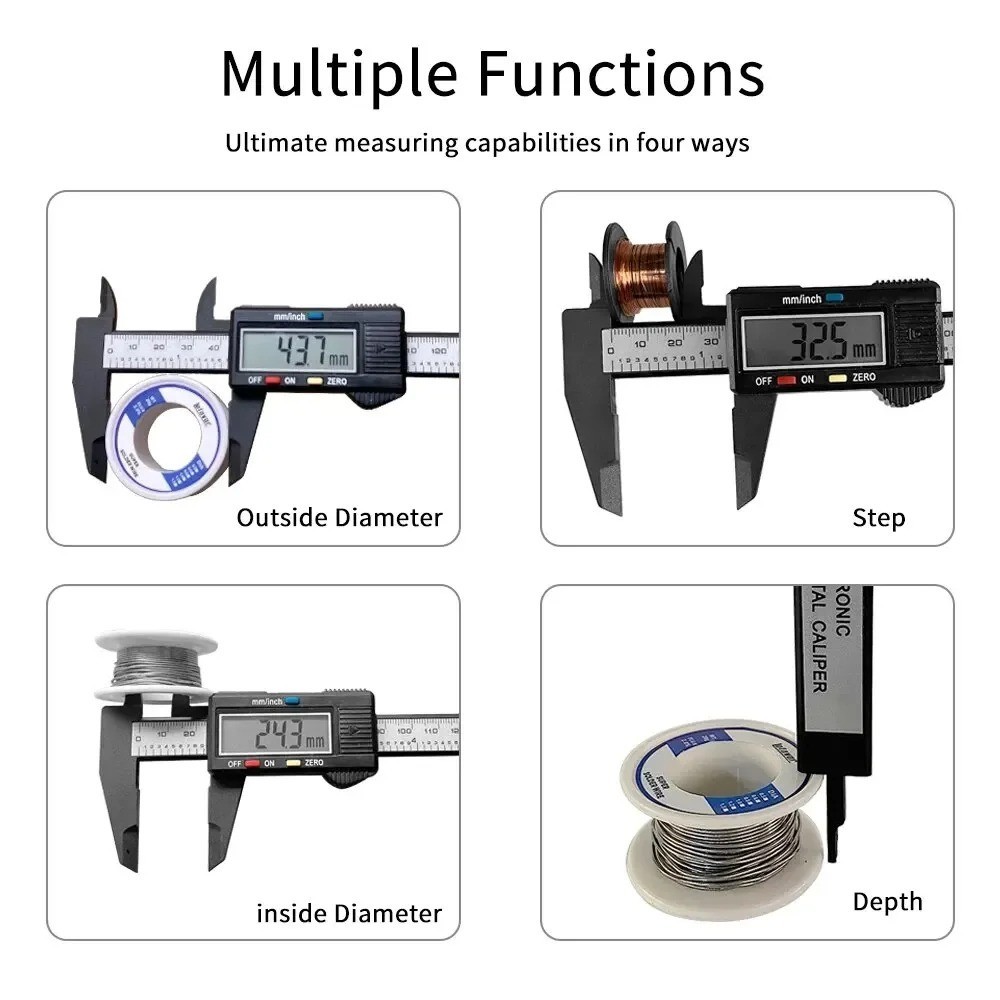 6″ Micrometer Digital Measuring Tool Caliper Vernier Gauge Metric 150mm 6-inch