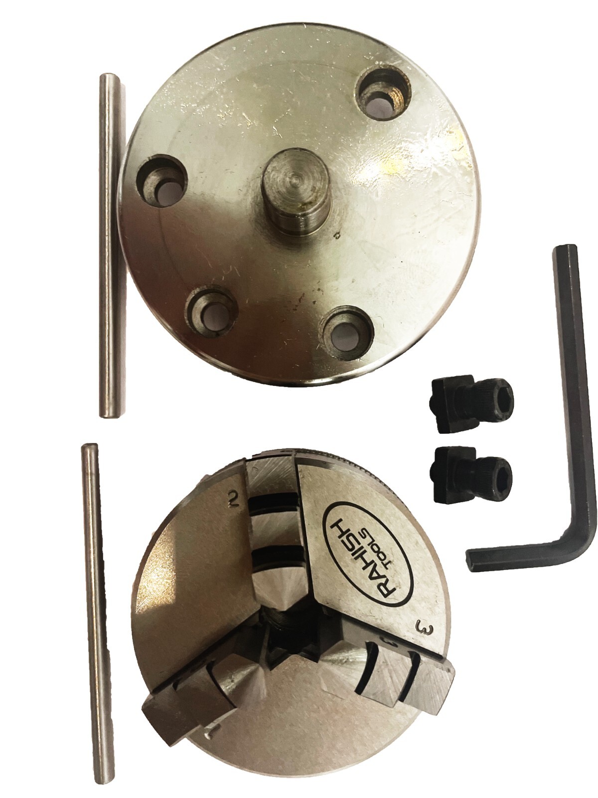 4″ 100 mm Rotary Table Horizontal And Vertical With 65 mm 3 Jaw Chuck Backplate