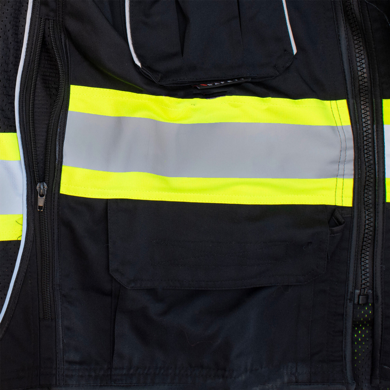 Fierce Safety SU500B Premium Surveyors Class 1 Black Vest with Tablet Pocket