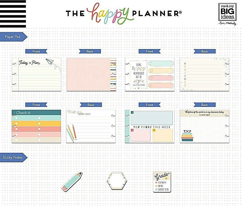 The Happy Planner Multi Accessory Pack TEACHER – RETRO – 327 pcs