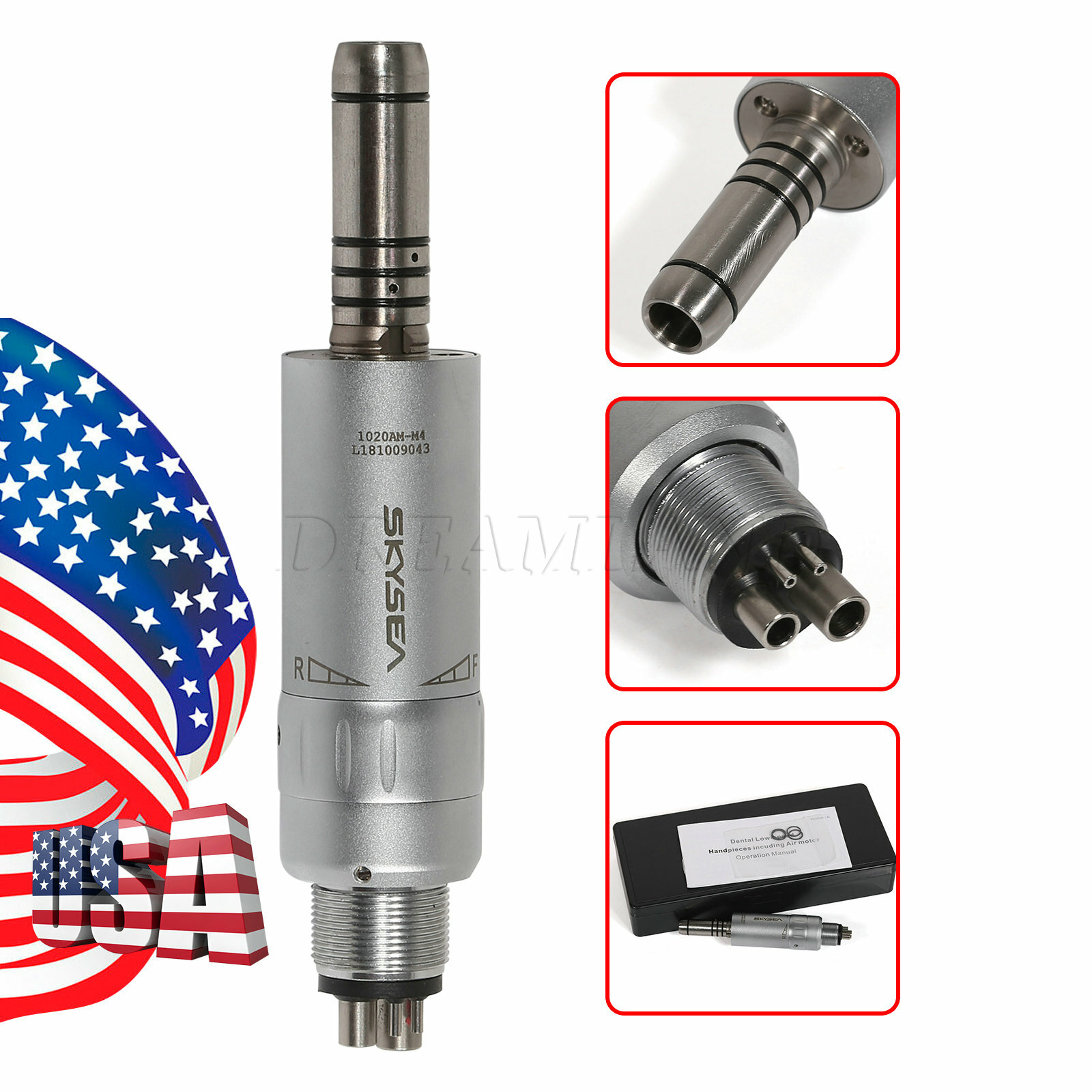 1-10*Dental 4 Holes Inner Water Air Motor Low Slow Speed Handpiece SKYSEA