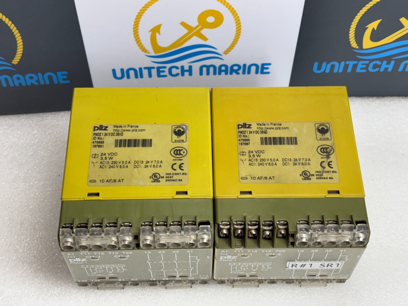 PILZ PNOZ 1 3S/1O 475695 SAFETY RELAY ( 2 PIS LOT )