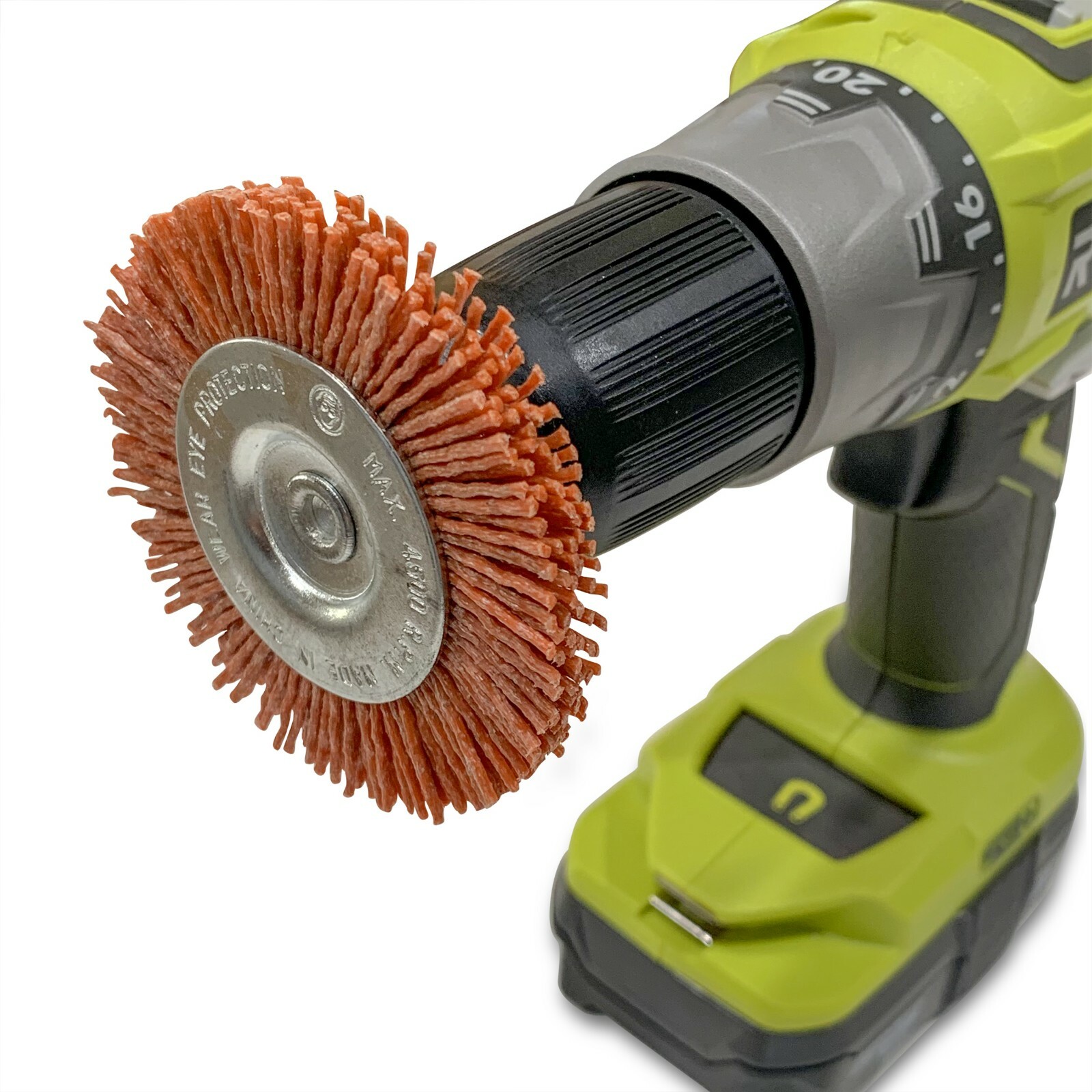 3″ Nylon Flat Brush 1/4″ Shank Extra Coarse 3 Pack Abrasive Drill Brush Wheel