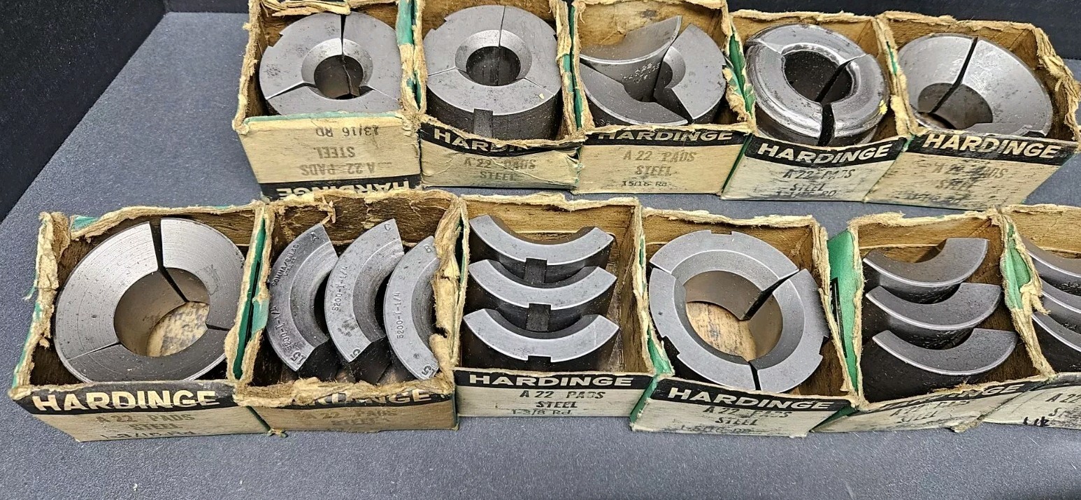20pc HARDINGE A 22 Steel Collet Pads 13/16 To 2″ Balas W&S 2¼» Machinist Round