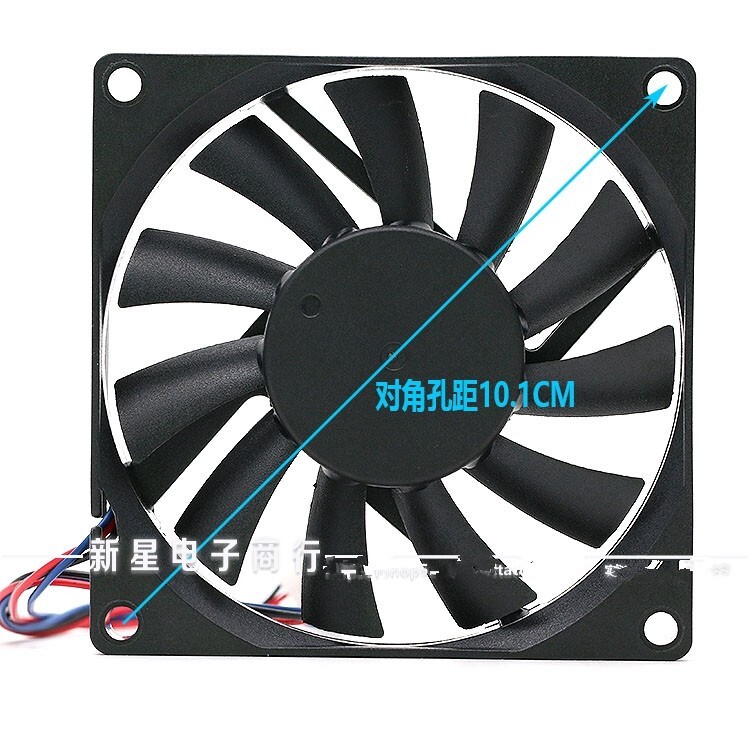 1 PCS DELTA Fan AFB0812LB DC12V 0.14A 8015 8cm 3-Pin double Ball cooling fan