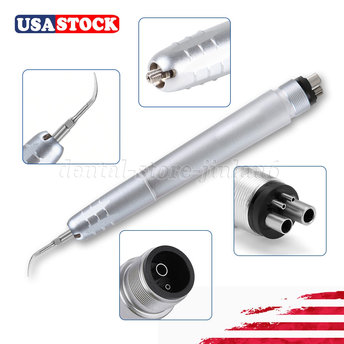 Kavo Style Dental Air Scaler Handpiece Sonic Scaler Cleaner 2/4Holes w/3pcs Tips