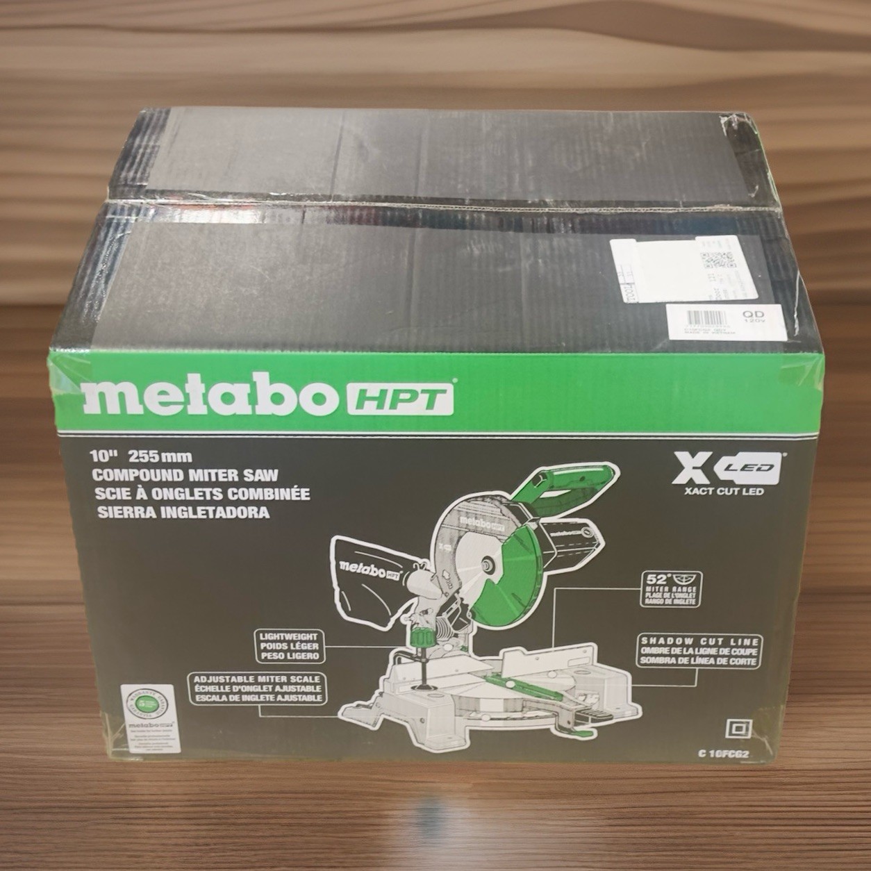 Metabo HPT 10″ 15-Amp Single Bevel Compound Corded Miter Saw C10FCG2 – NEW