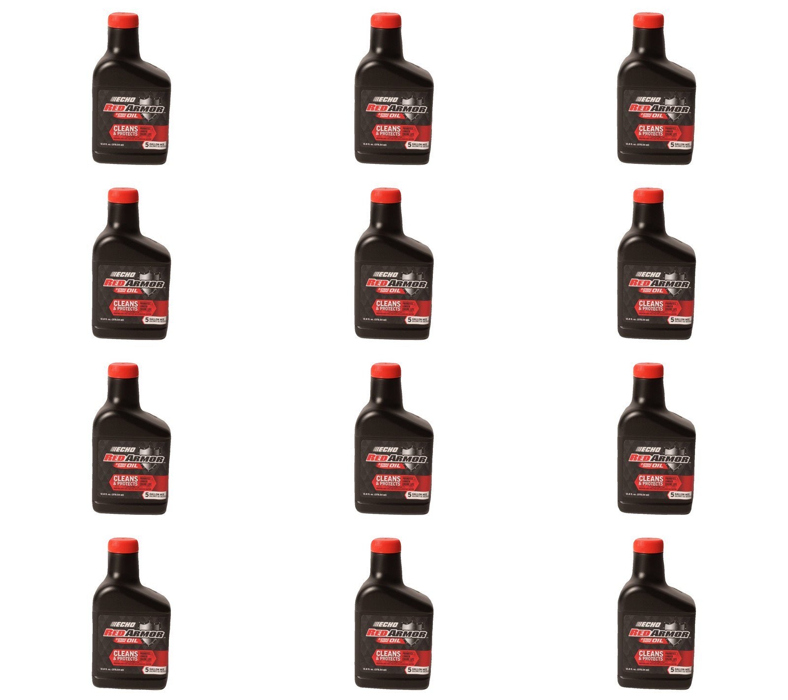 12 PK Echo 6550005 Red Armor 12.8 oz 2-Cycle Oil Blend Mix for 5 Gallons 50:1