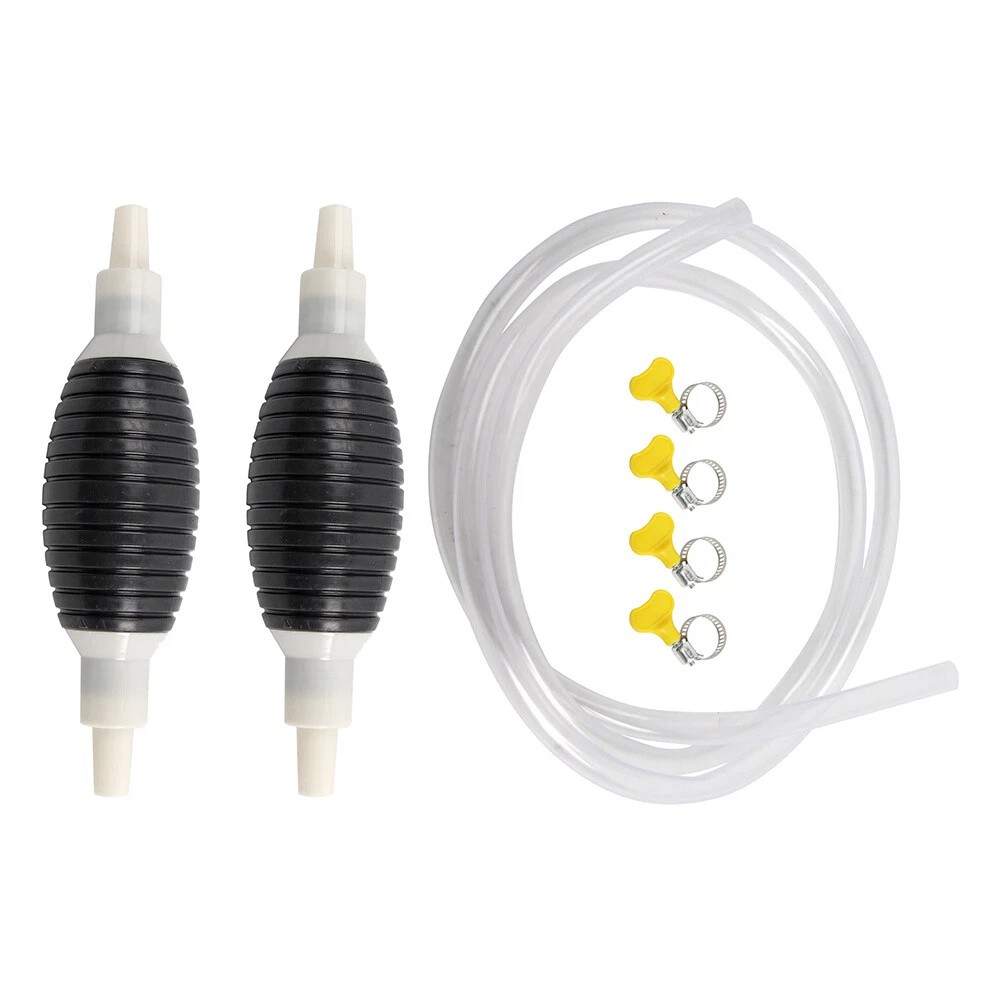 Double Suction Hand Pump Manual Fuel Transfer Gas Siphon Oil Water Extractor