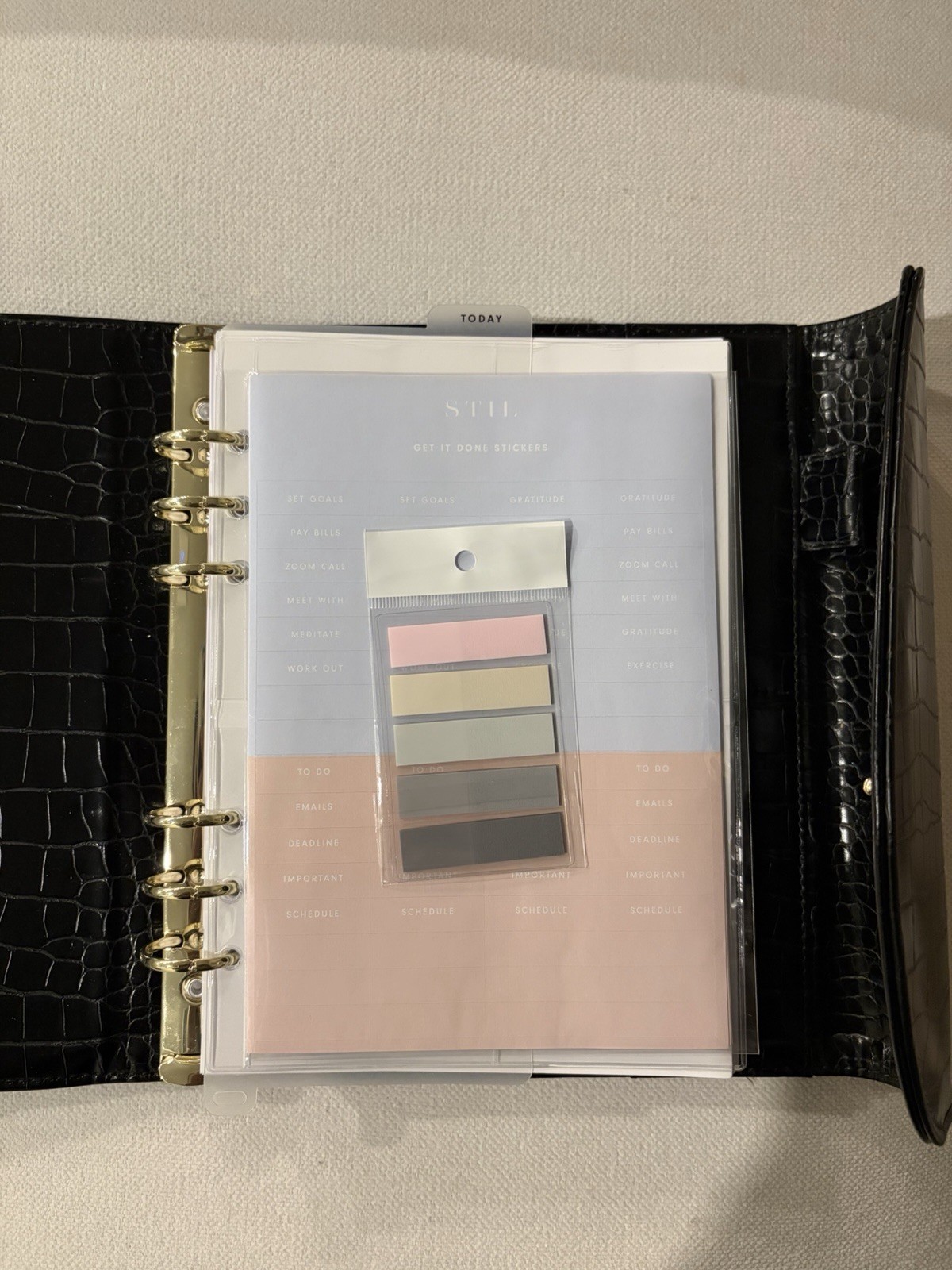 Stil a5 Croc leather binder