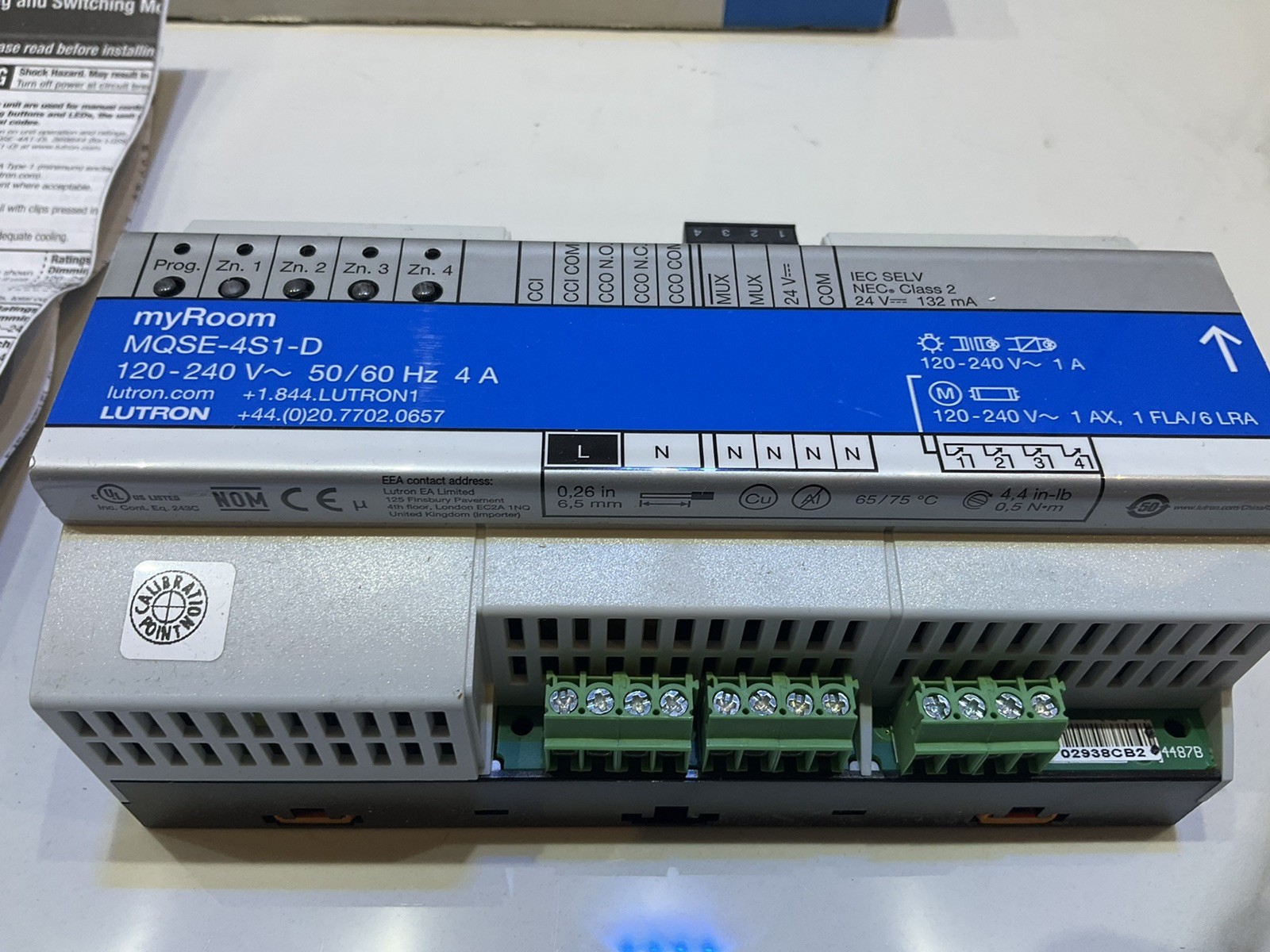 Lutron MQSE-4S1-D 120-240 V -56-60 HZ 4A Switching Power Module