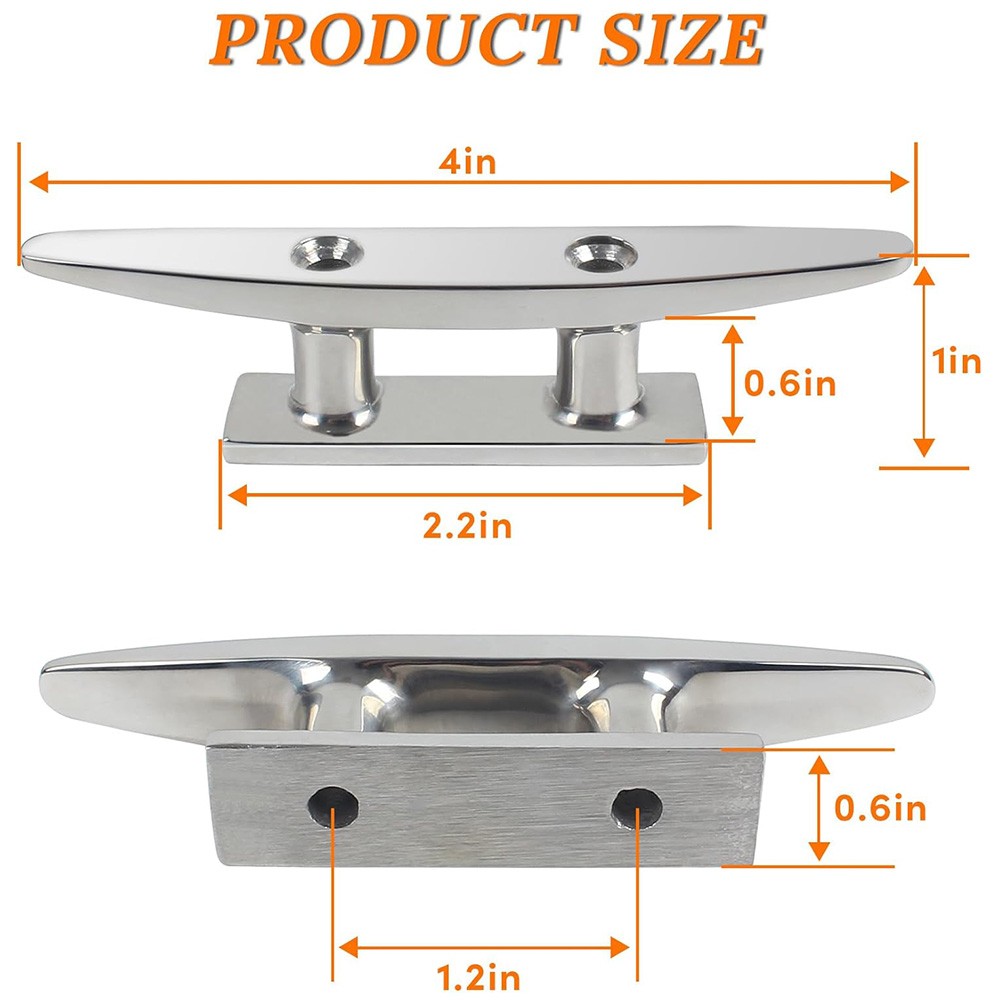 4/5/6/8/10 IN Boat Cleat Open Base 316 SS Deck Cleat Boat Dock Cleat Rope Cleat