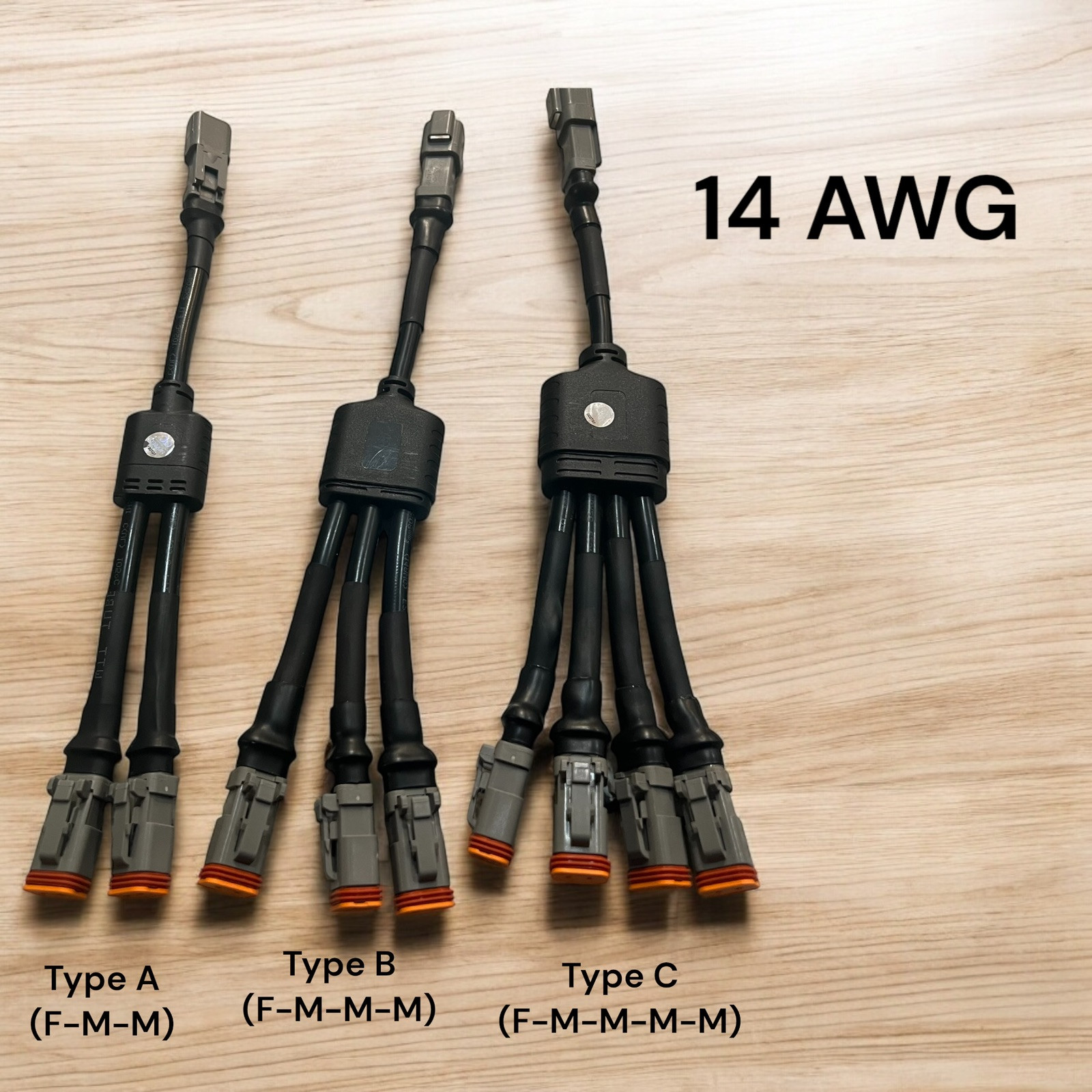 IP67 Y-type Waterproof Gray DT Connector 2Pin Female To Male Splitter Deutsch