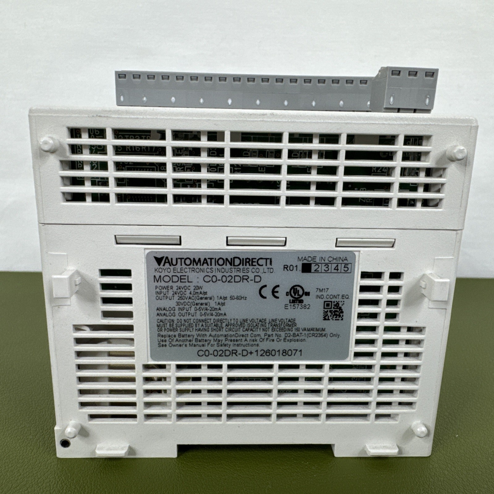 Automation Direct C0-02DR-D CLICK Analog PLC, Ex Condition
