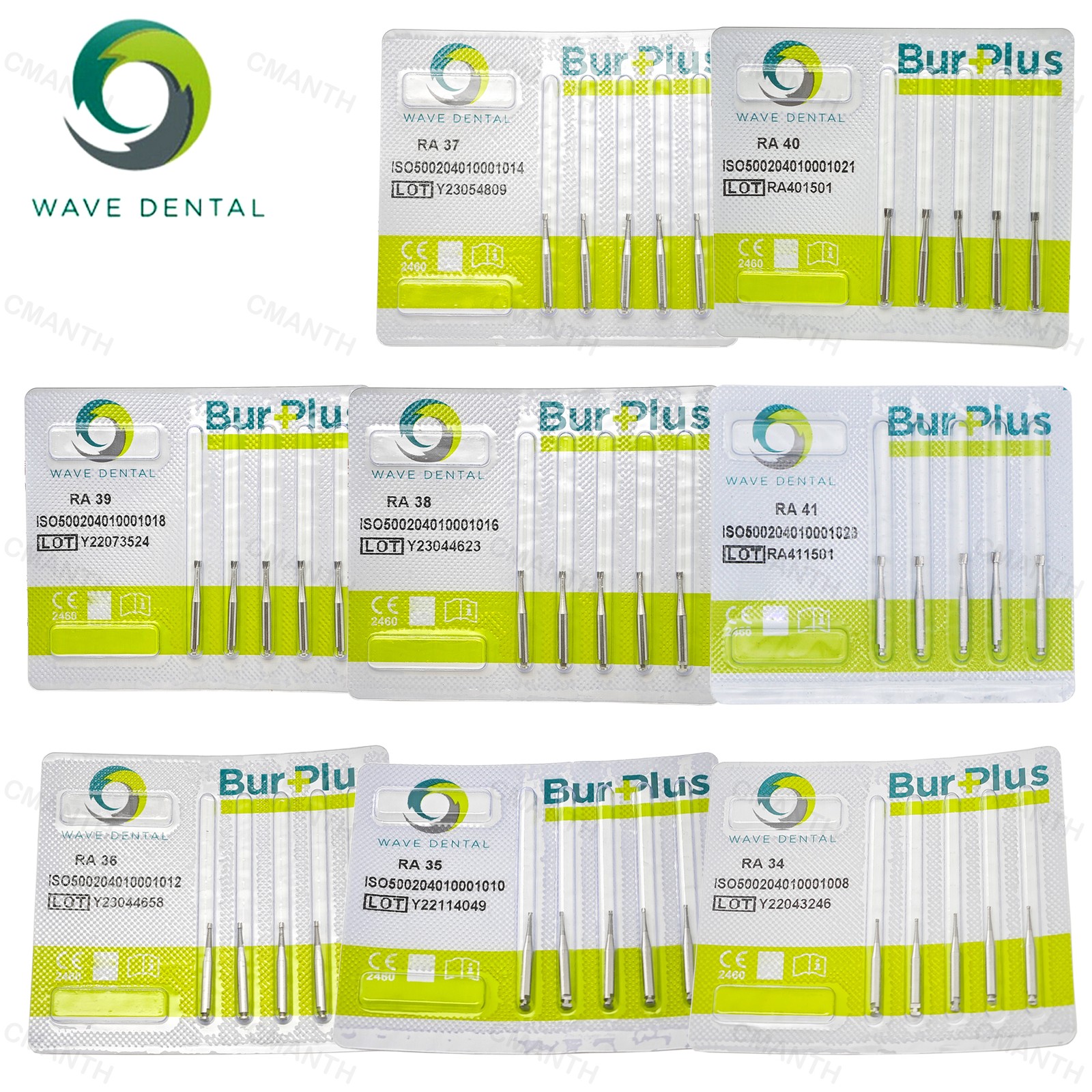 WAVE Dental Inverted Cone Bur Tungsten Carbide Burs RA For Low Speed Dia.2.35mm