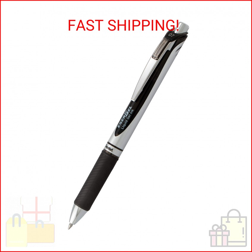 Pentel EnerGel RTX Liquid Gel Ink Pens, (0.7mm), Medium Line, Black Ink, Pack of