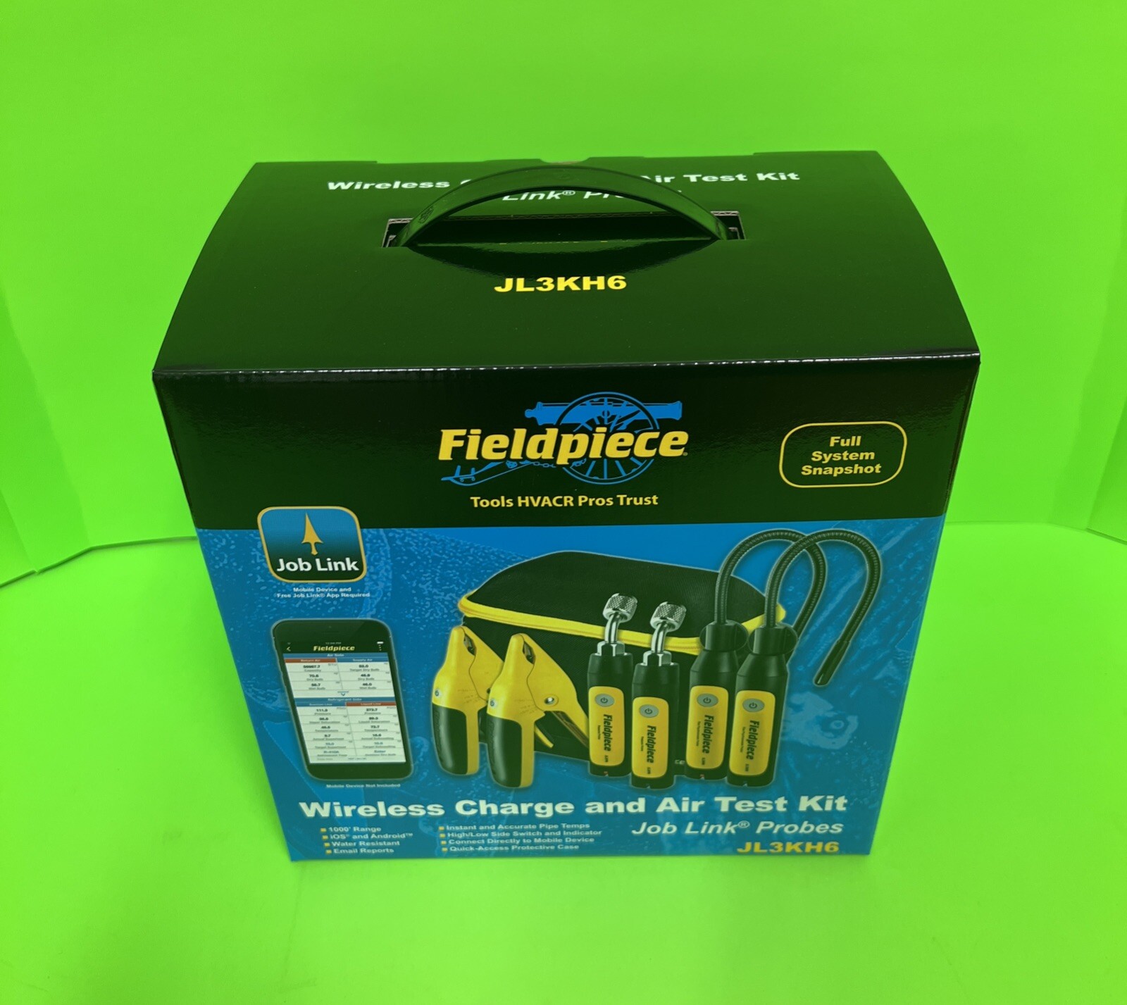 Fieldpiece JL3KH6 Job Link™ Probes Wireless Charge and Air Test Kit**FREE SHIP**