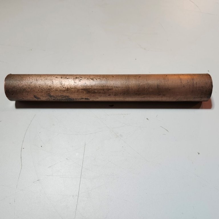 2-1/4″ x 16″ Copper Round Bar Stock New Old Stock as Shown Weight of 20.50 Lbs.