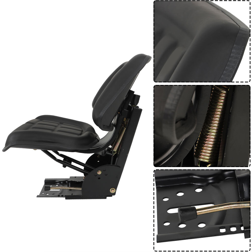 Black Universal Tractor Suspension Seat For Massey Ferguson Ford 230 231 234 255