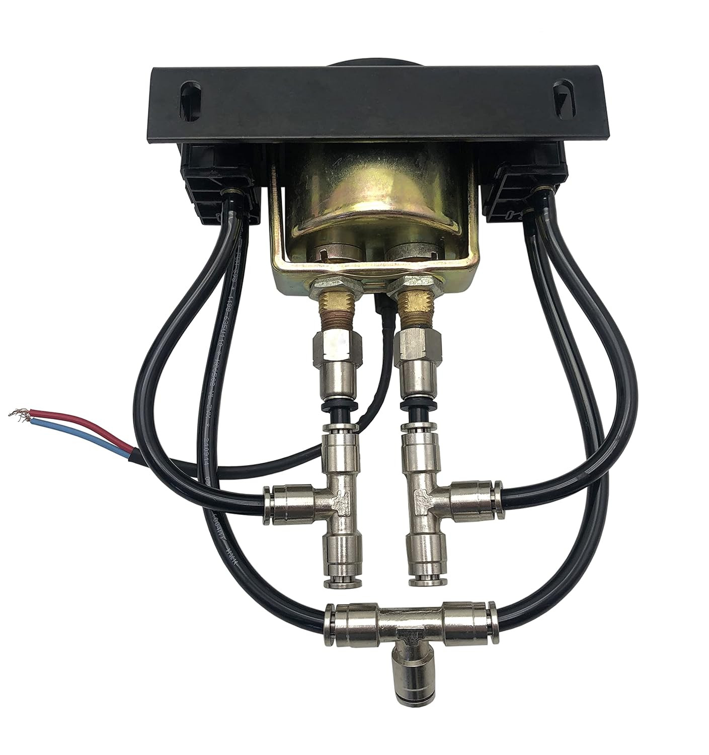 Panel Paddle Valve Switch Dual Needle Gauge with Air Fittings for Air Suspension