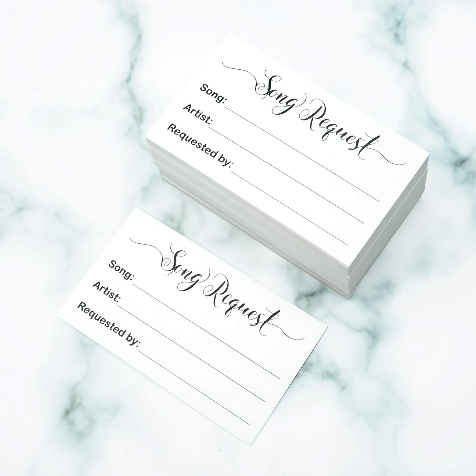 100 Song Request Cards Play Song at Wedding Reception Prom Dance Party Band D…