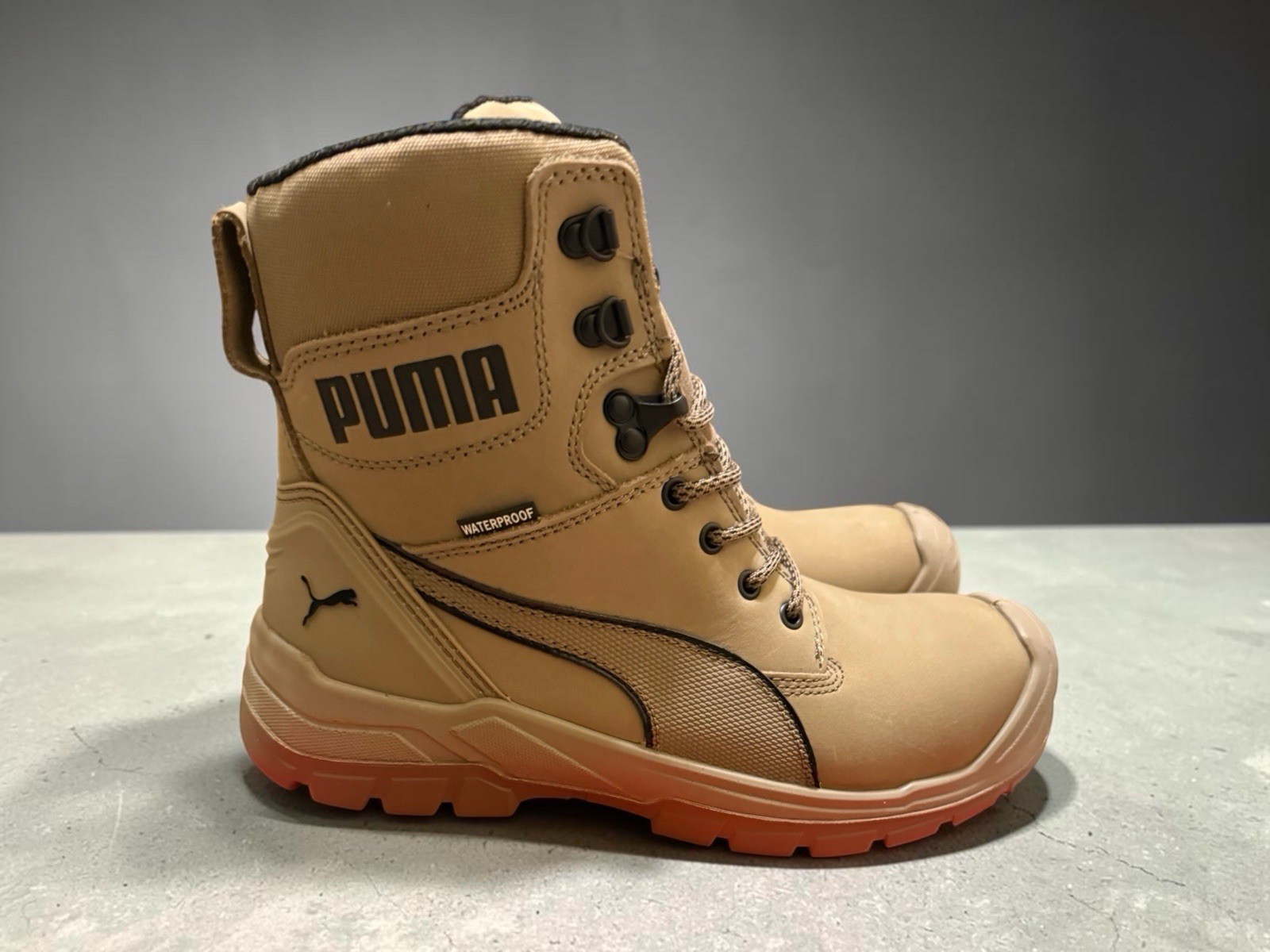 Puma Conquest Stone CTX Work Boots Mens 8.5 Wide Composite Toe Waterproof EH