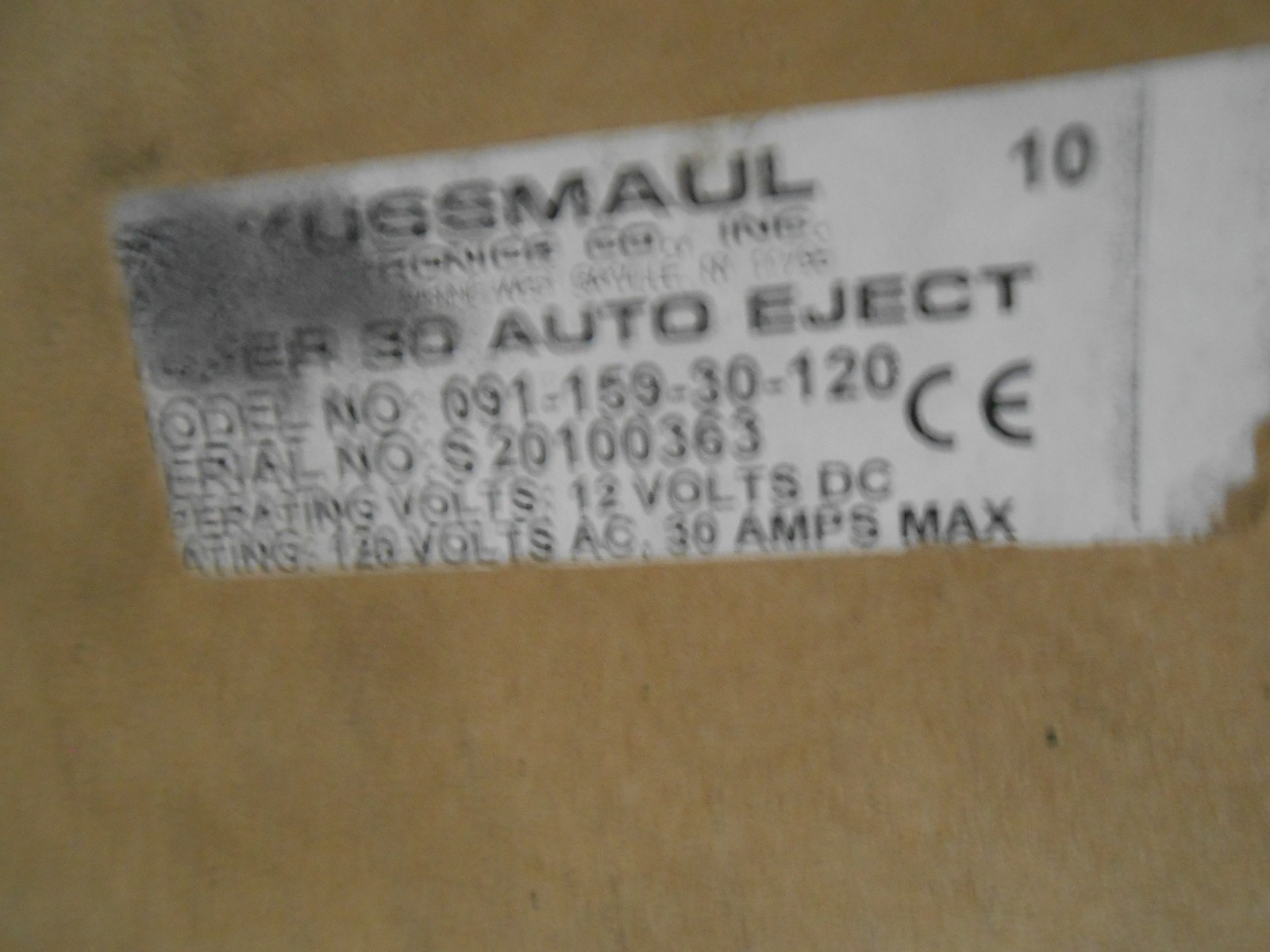 Kussmaul Electronics 091-159-30-120 Auto Eject Recptical NEW