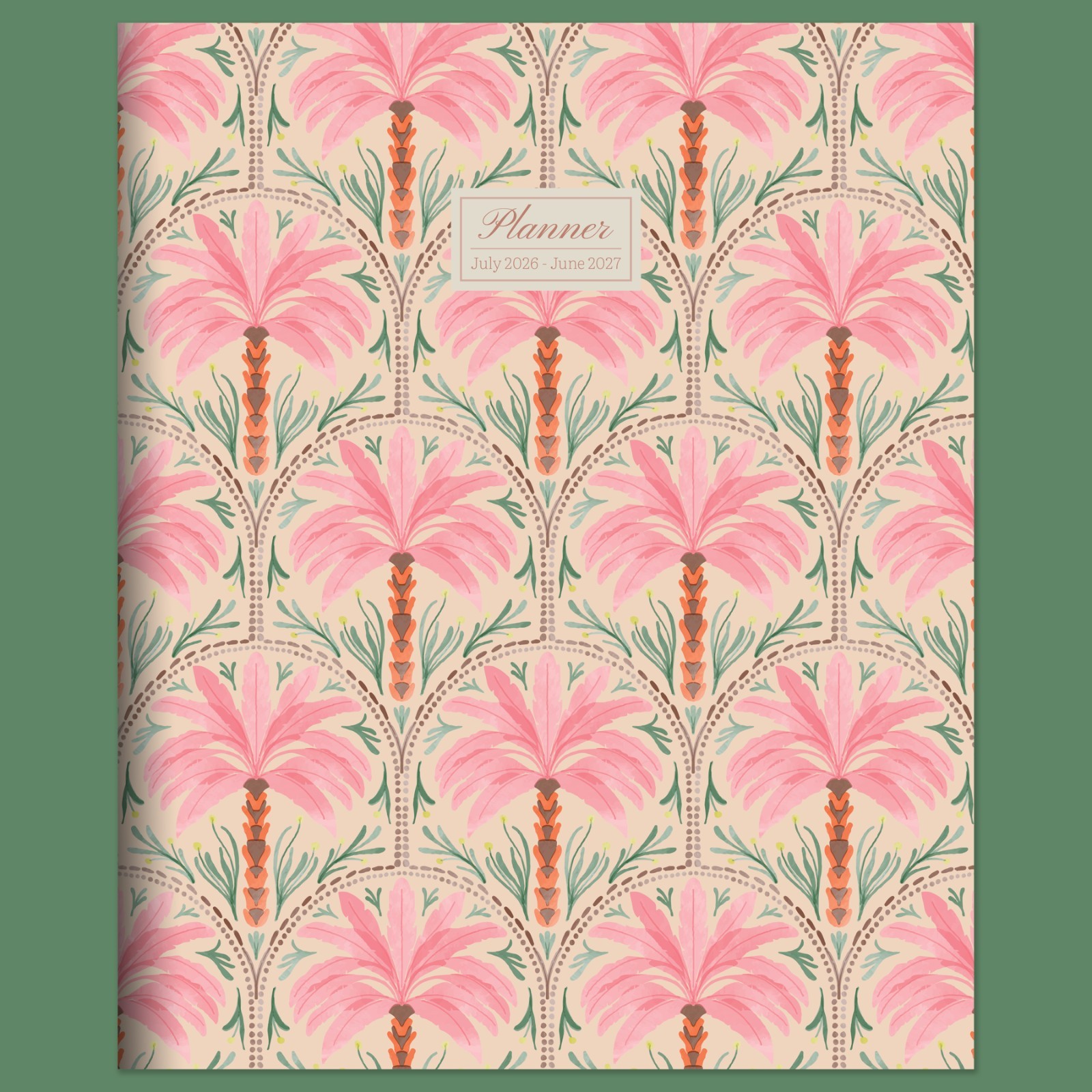 July 2026 – June 2027 Exotic Palms Large Monthly Planner