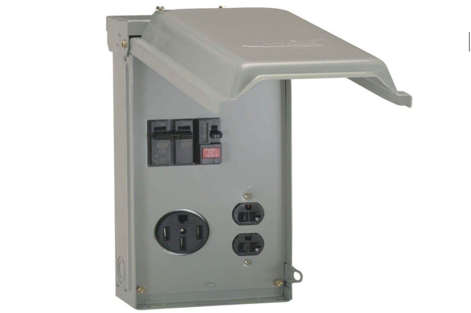 NEW Midwest 70 amps 50 AMP GFI 120/240V Outdoor Power Outlet 20 AMP RV BREAKER