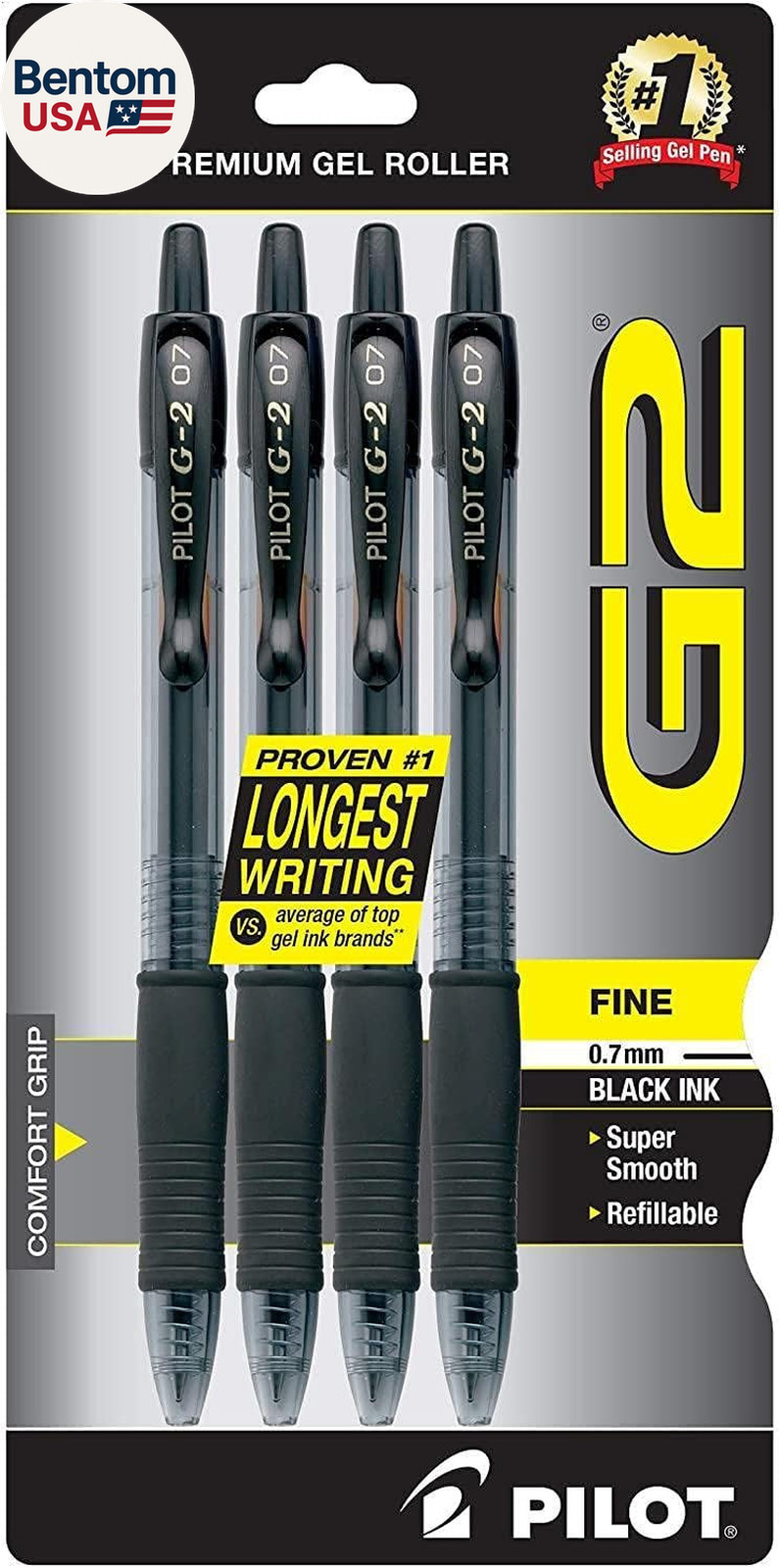 G2 Pens, Premium Refillable and Retractable Rolling Ball Gel Pens, Fine Point, 0