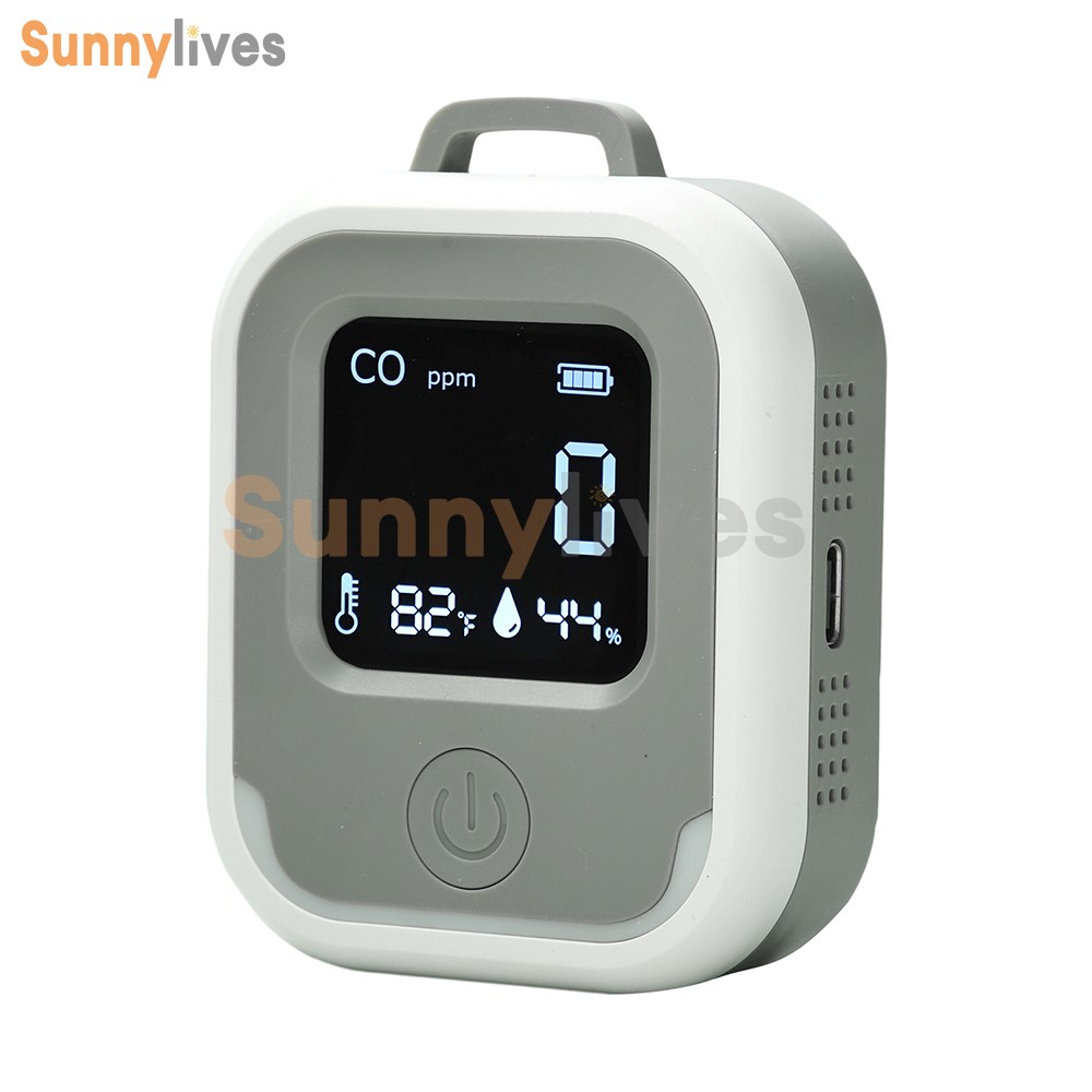 Air Quality Monitor 3-in-1 Carbon Monoxide Detector Temperature Humidity Alarm
