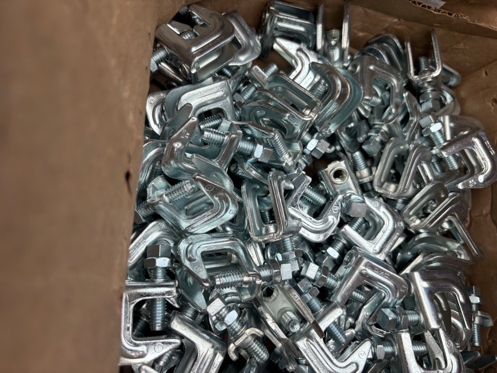 Beam Clamp, 50 Pcs 3/8″ Zinc Plated Iron Safety Beam Clamp, 13/16″ Jaw Opening