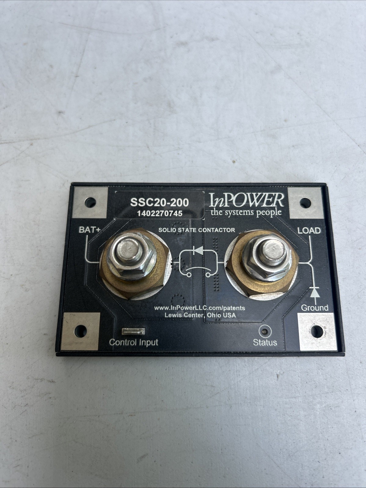 InPower SSC20-200 Solid State Disconnect Switch, 200A Over Shutdown – USA