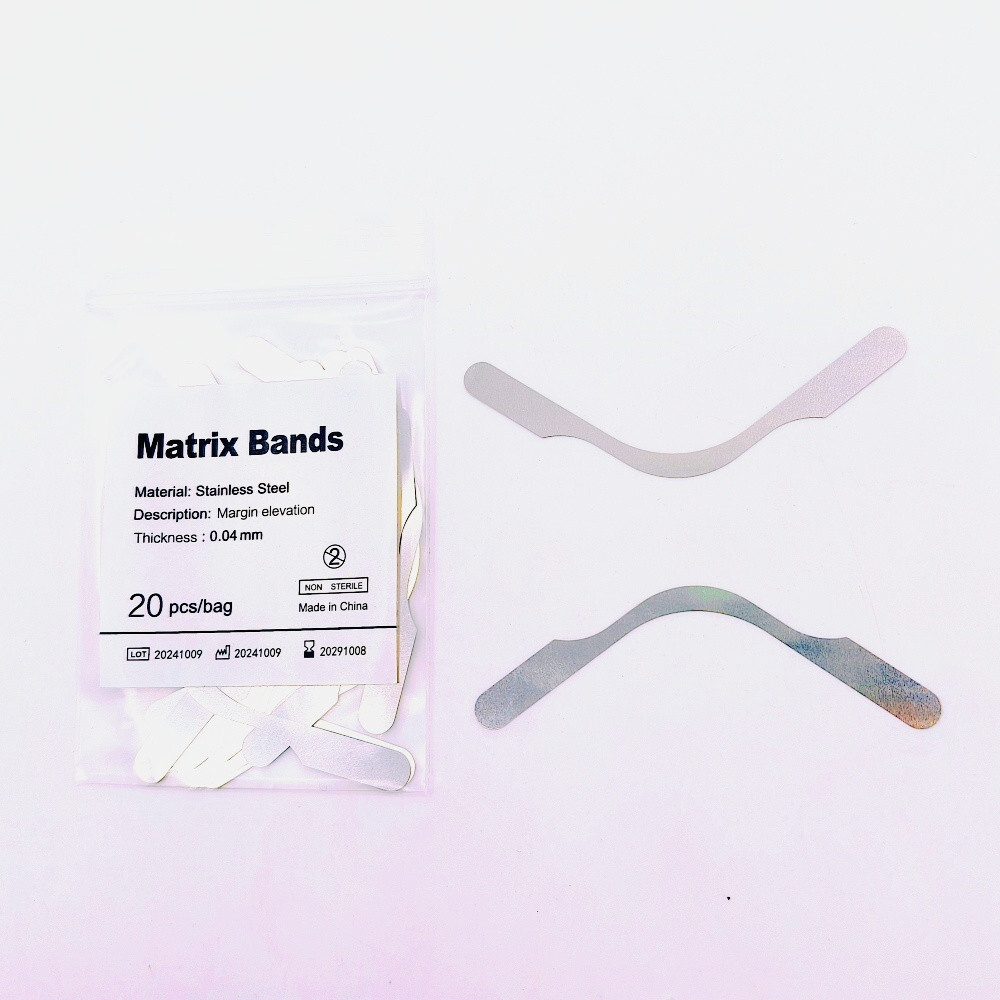 20 Pcs/Bag Dental Bands Margin Clip Tofflemire Stainless Steel Forming Elevation