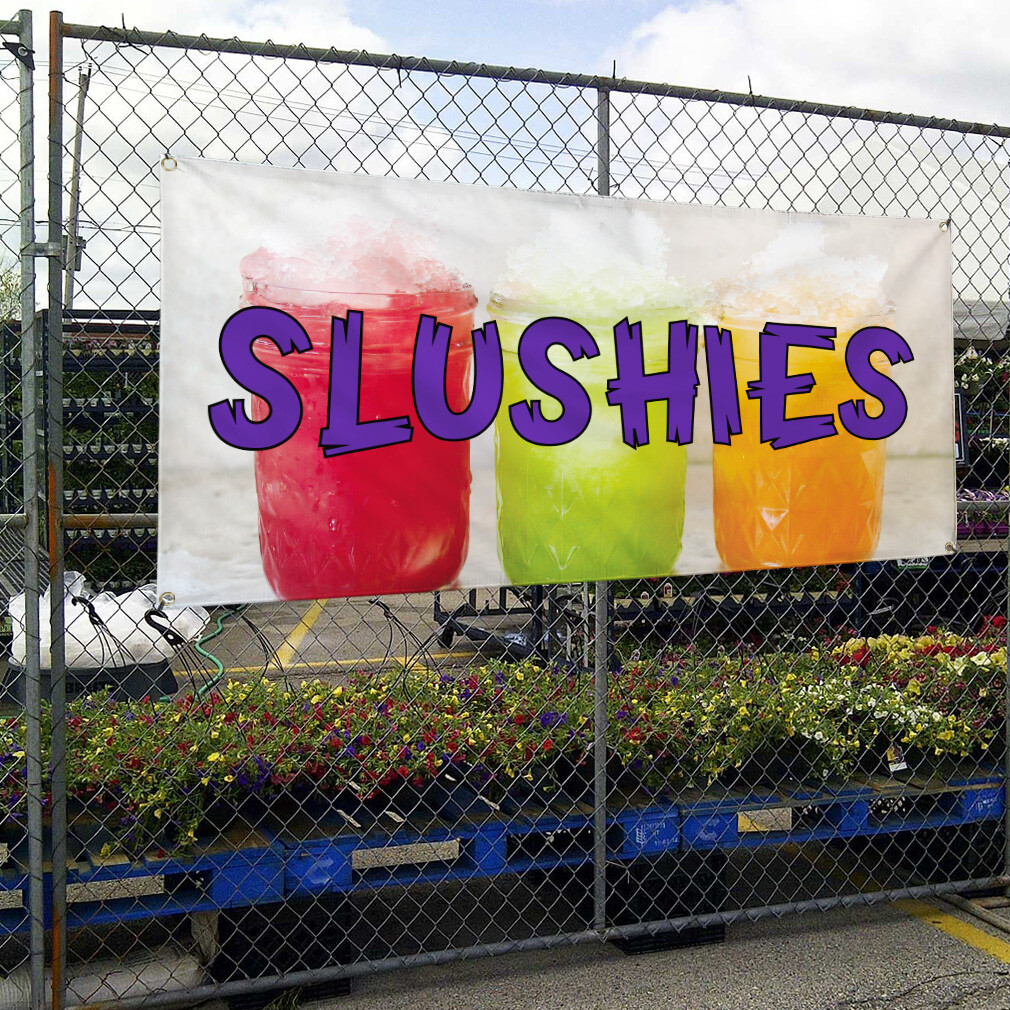 Vinyl Banner Multiple Sizes Slushies Outdoor Advertising Printing D Outdoor