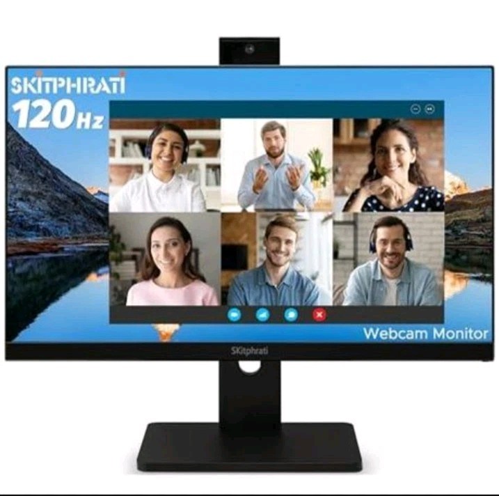 SKitphrati 23.8” Business Webcam Gaming Monitor, 1080P IPS 120HZ, Video Co