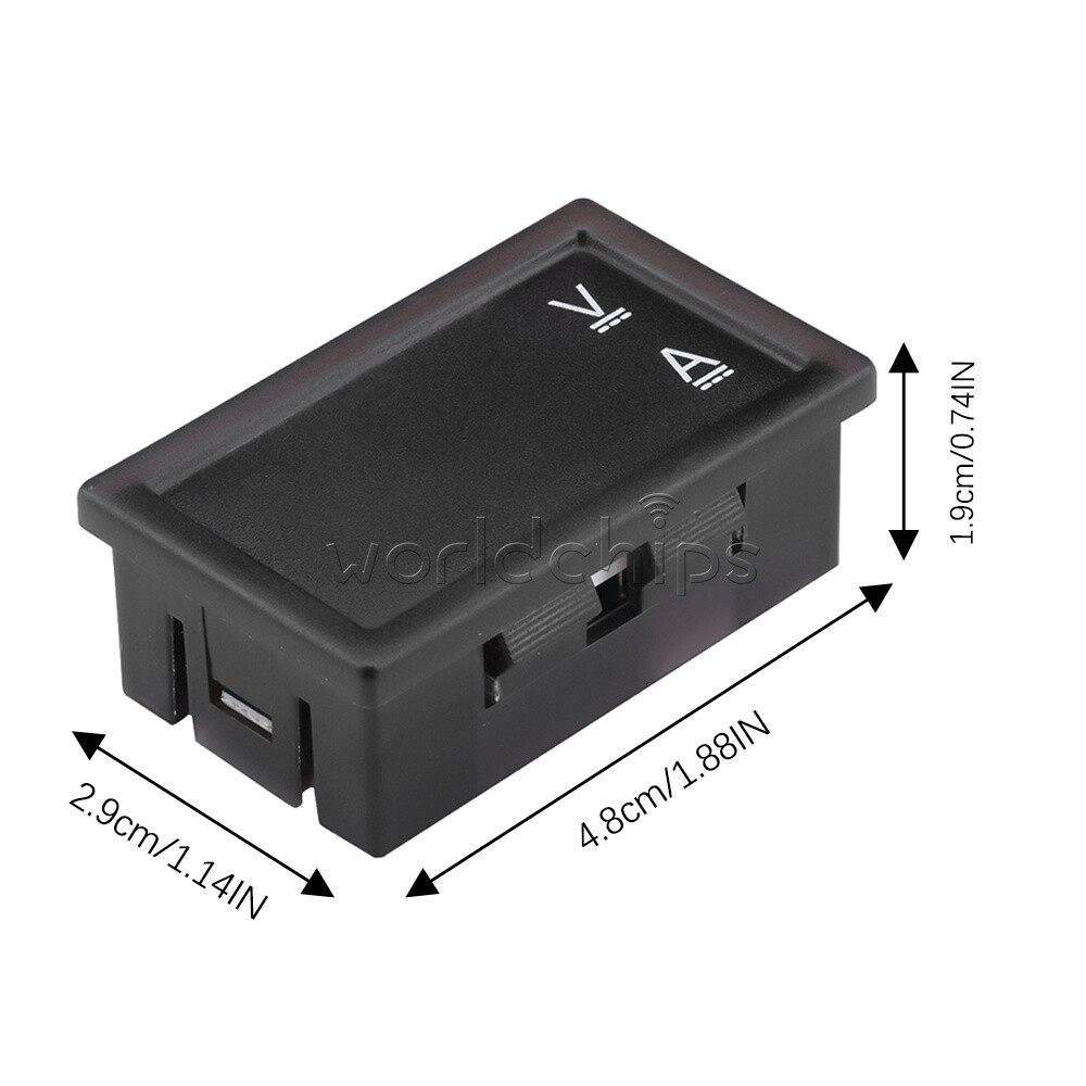 Hall Ammeter Voltmeter DC0-300V 0-400A Isolated Digital Current Voltage Meter